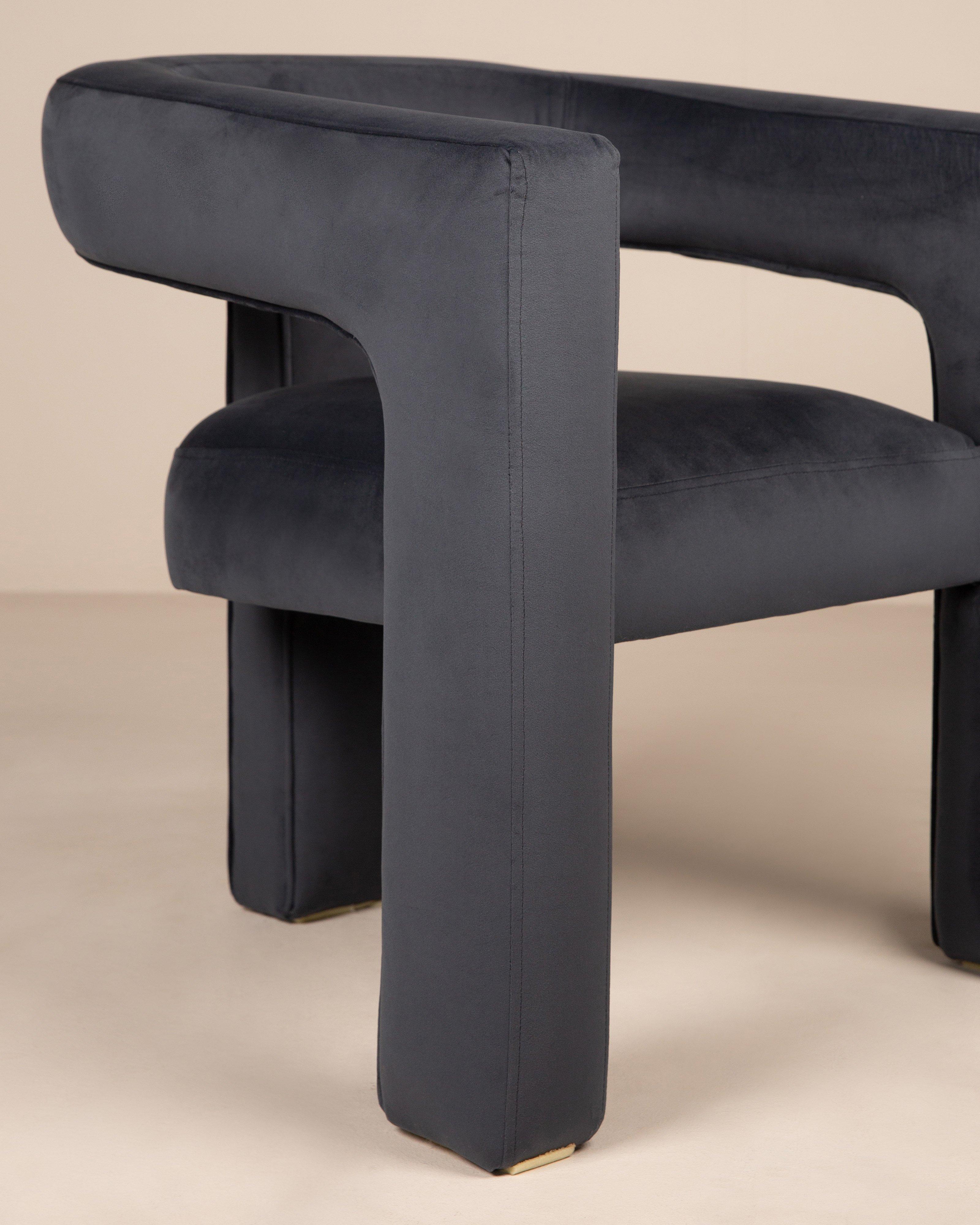 Amore Velvet Dining Chair -  Navy