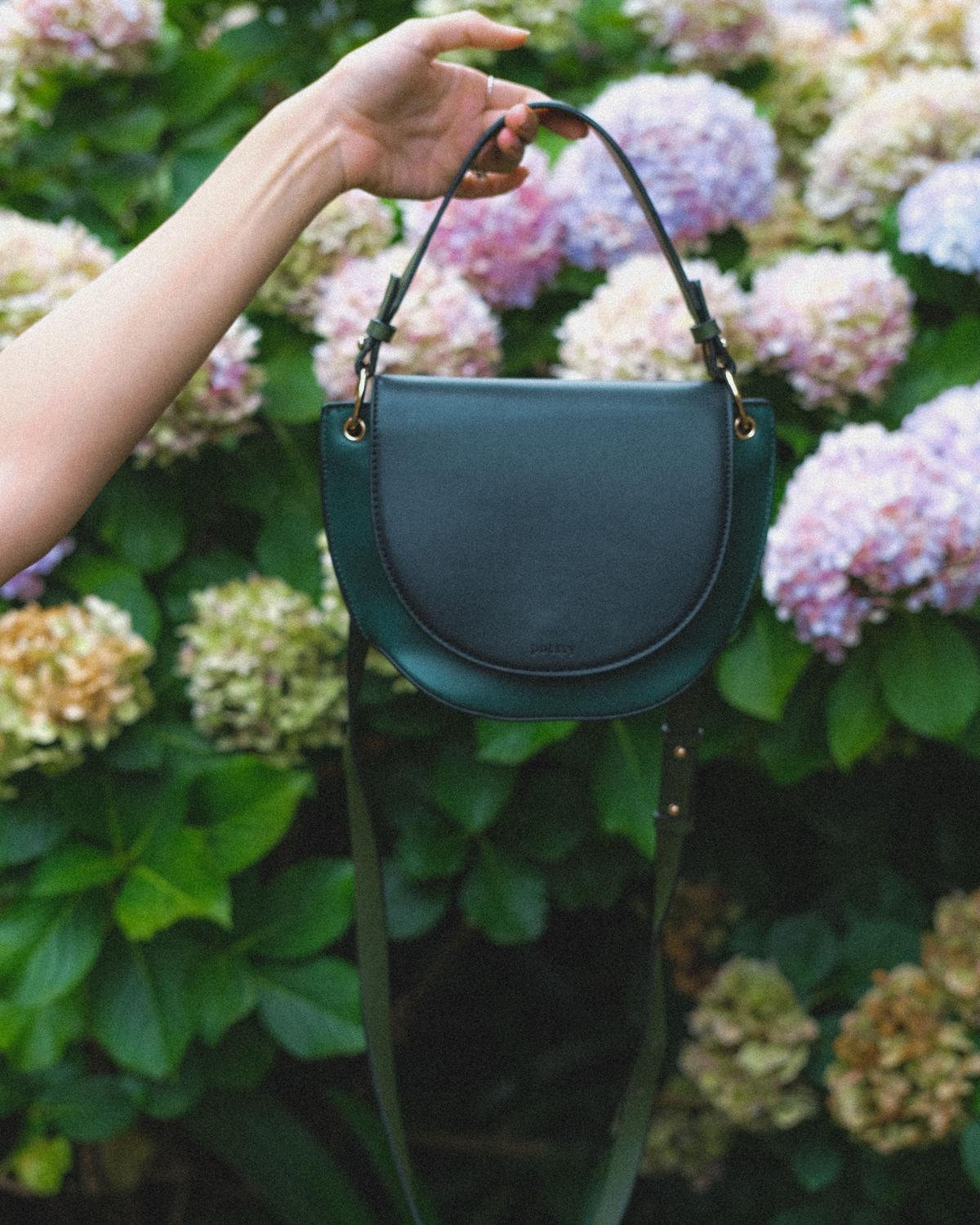 Fleur Colourblock Bag -  Dark Green
