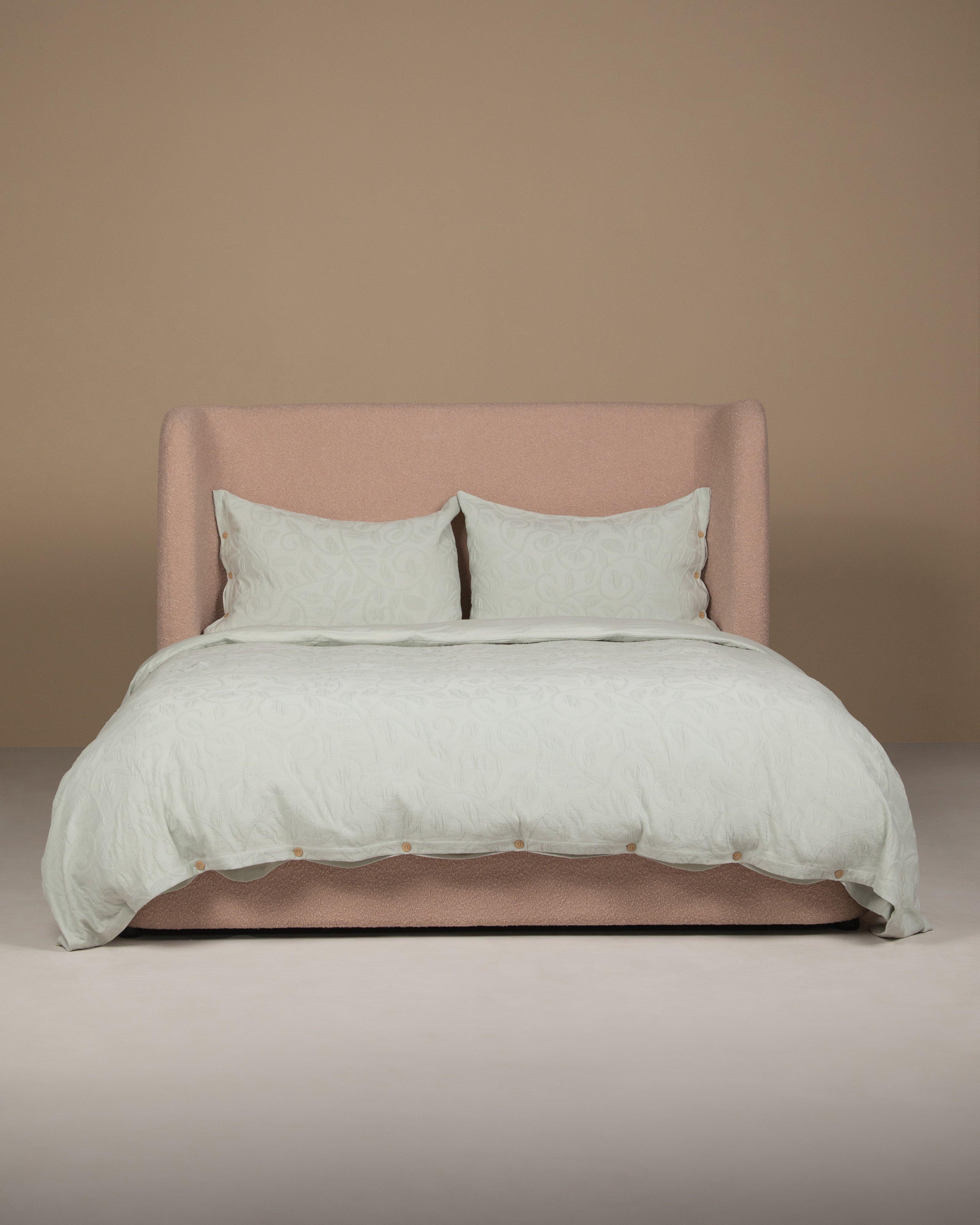 Poetry Ellis Textured Floral King Bedding Set -  Sage