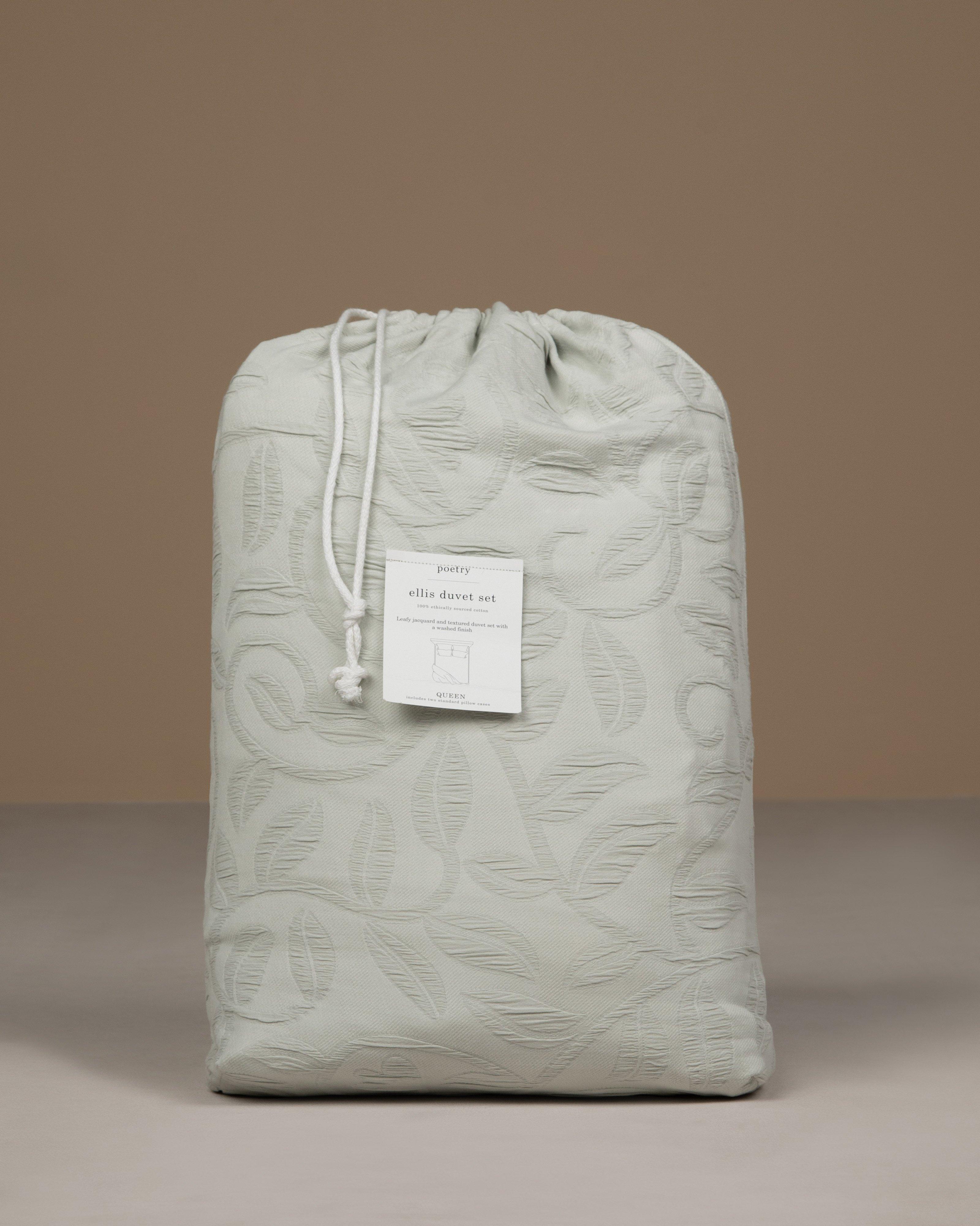 Poetry Ellis Textured Floral King Bedding Set -  Sage