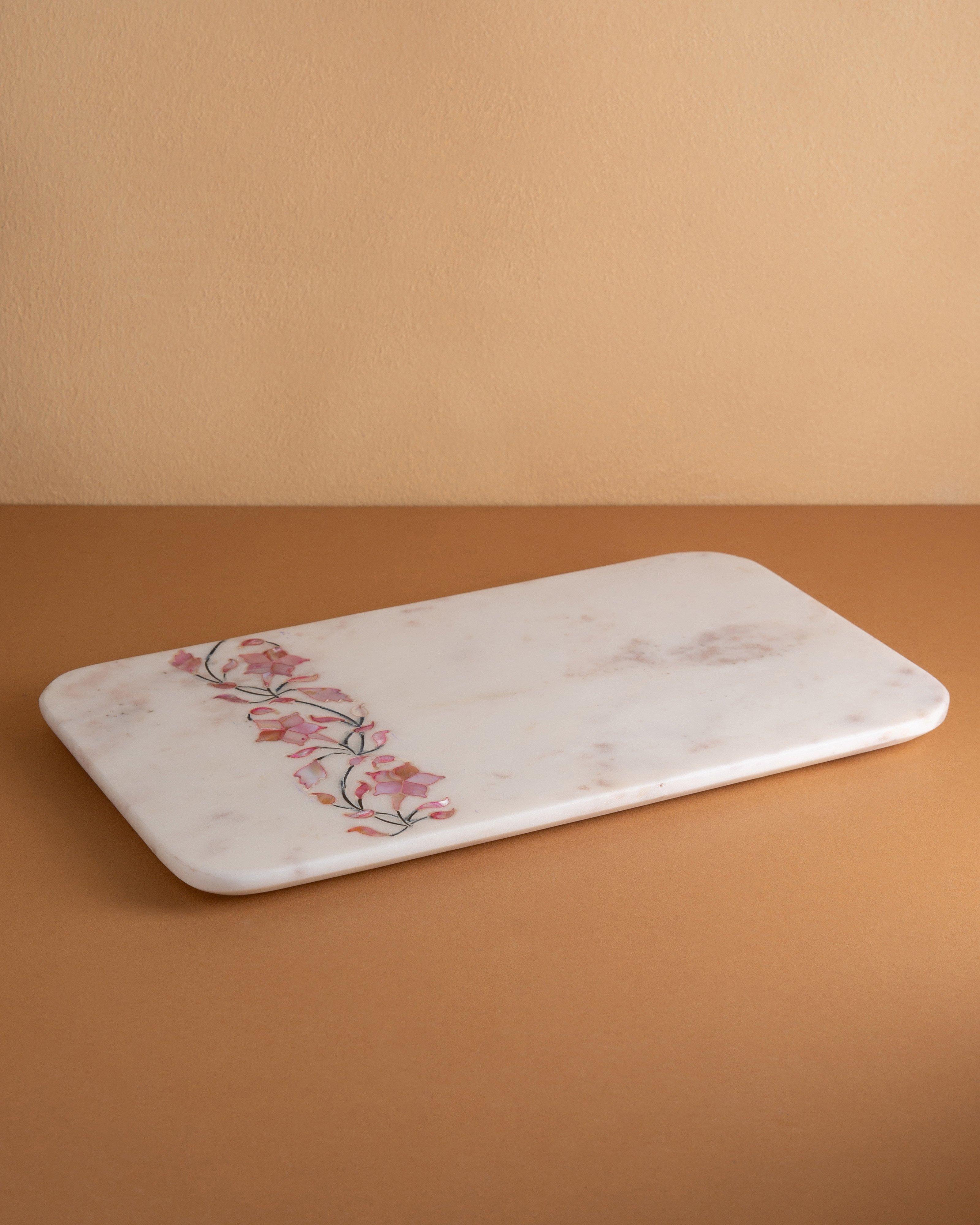 Pink Mother of Pearl Inlay Board -  White