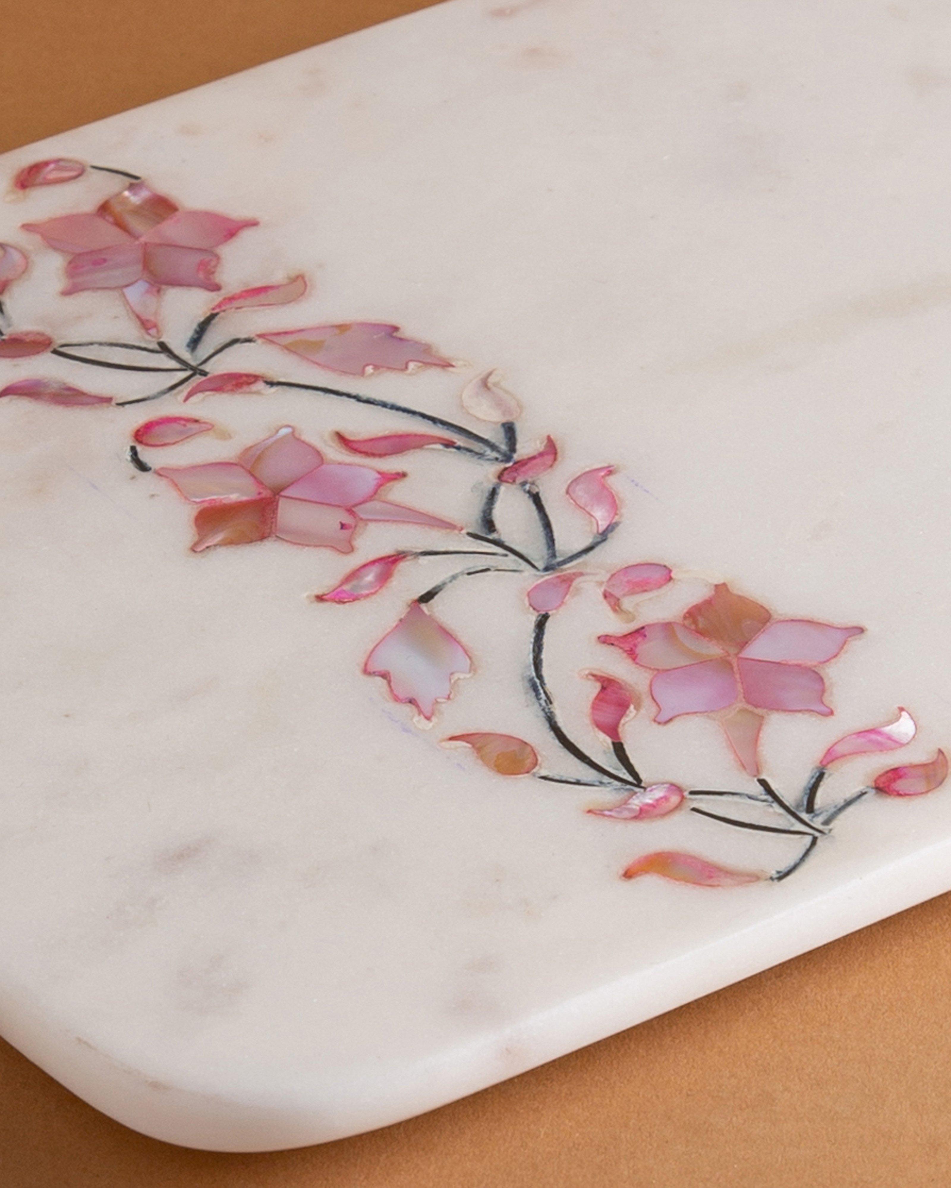 Pink Mother of Pearl Inlay Board -  White