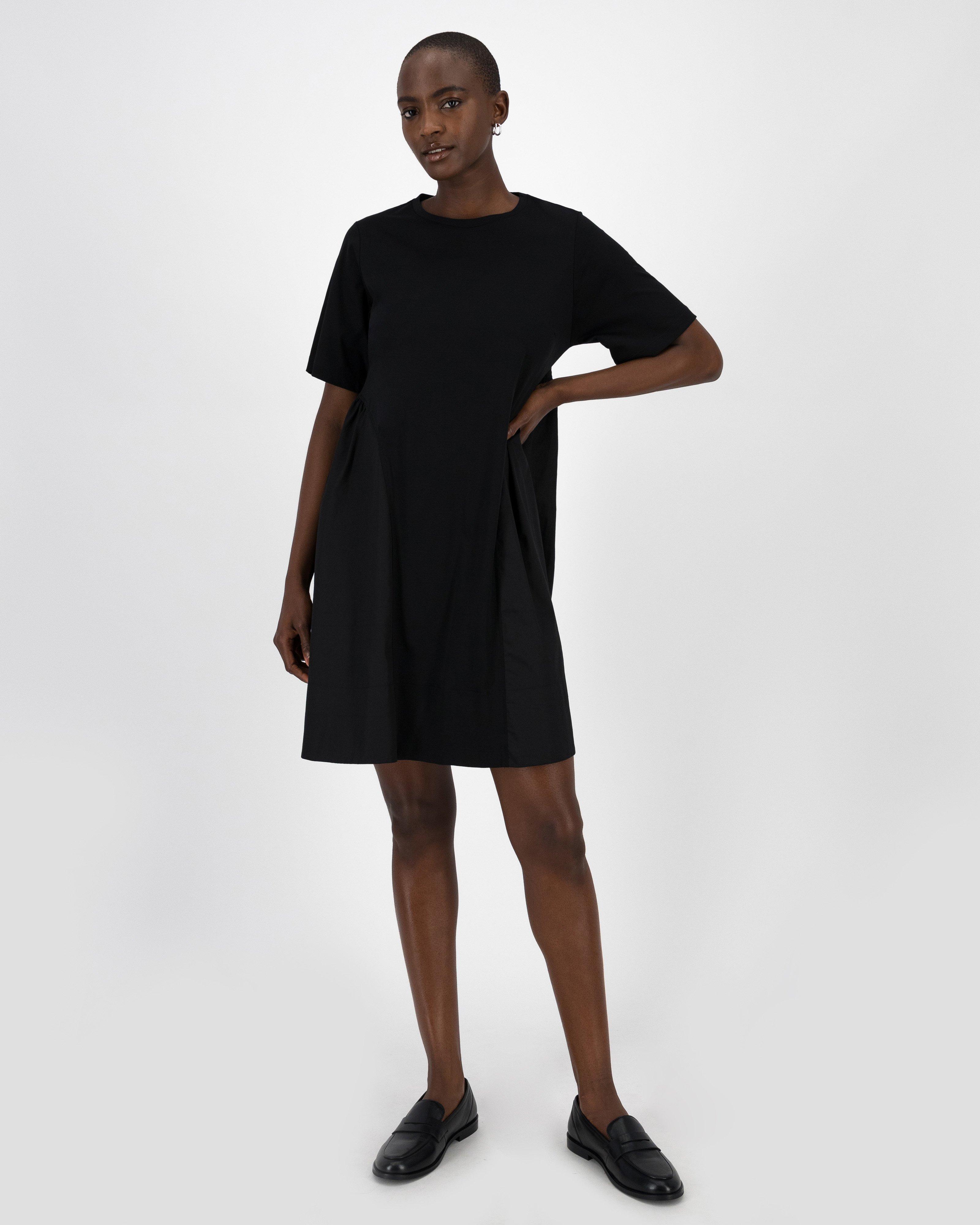 Reagan Cotton Dress -  Black