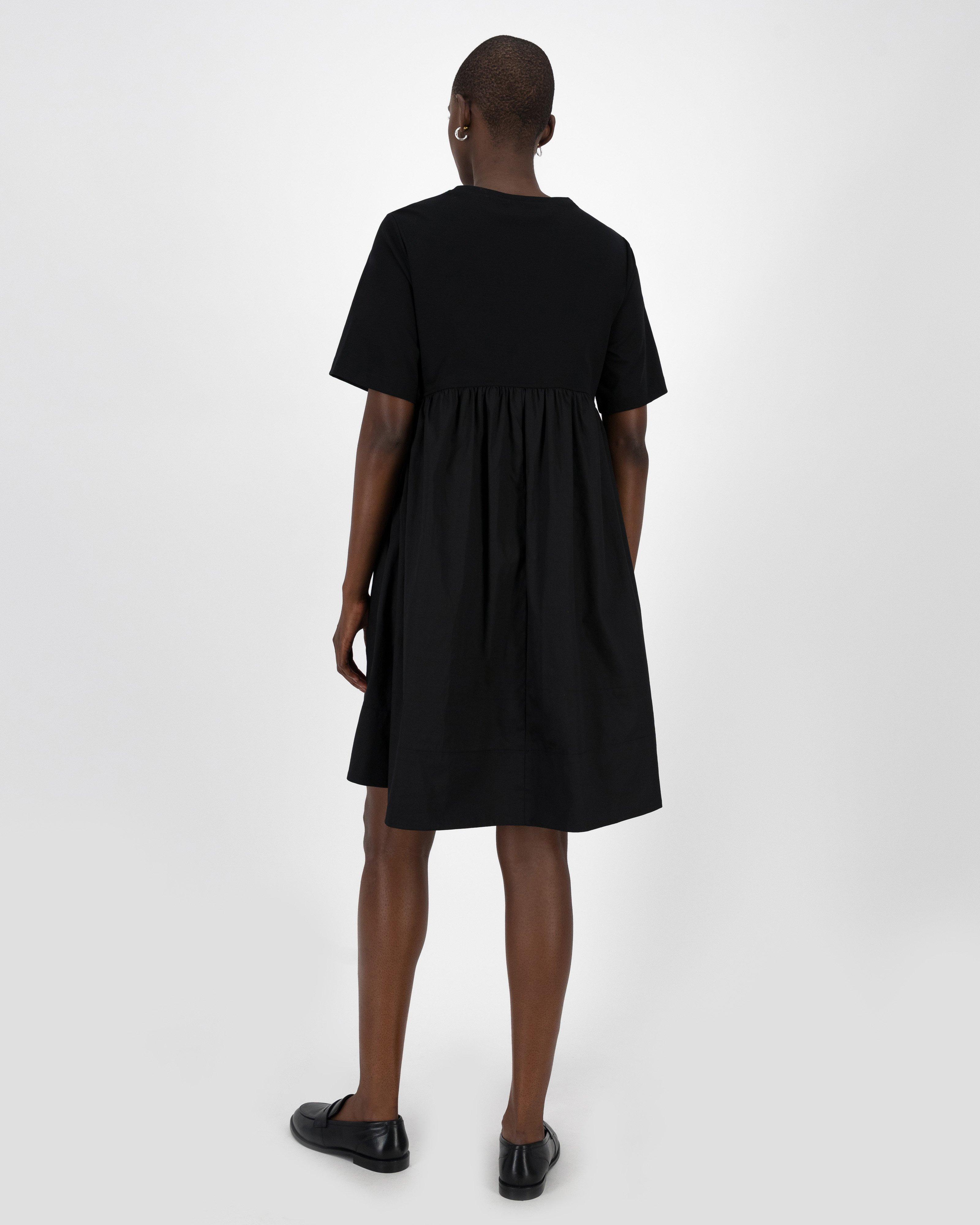 Reagan Cotton Dress -  Black