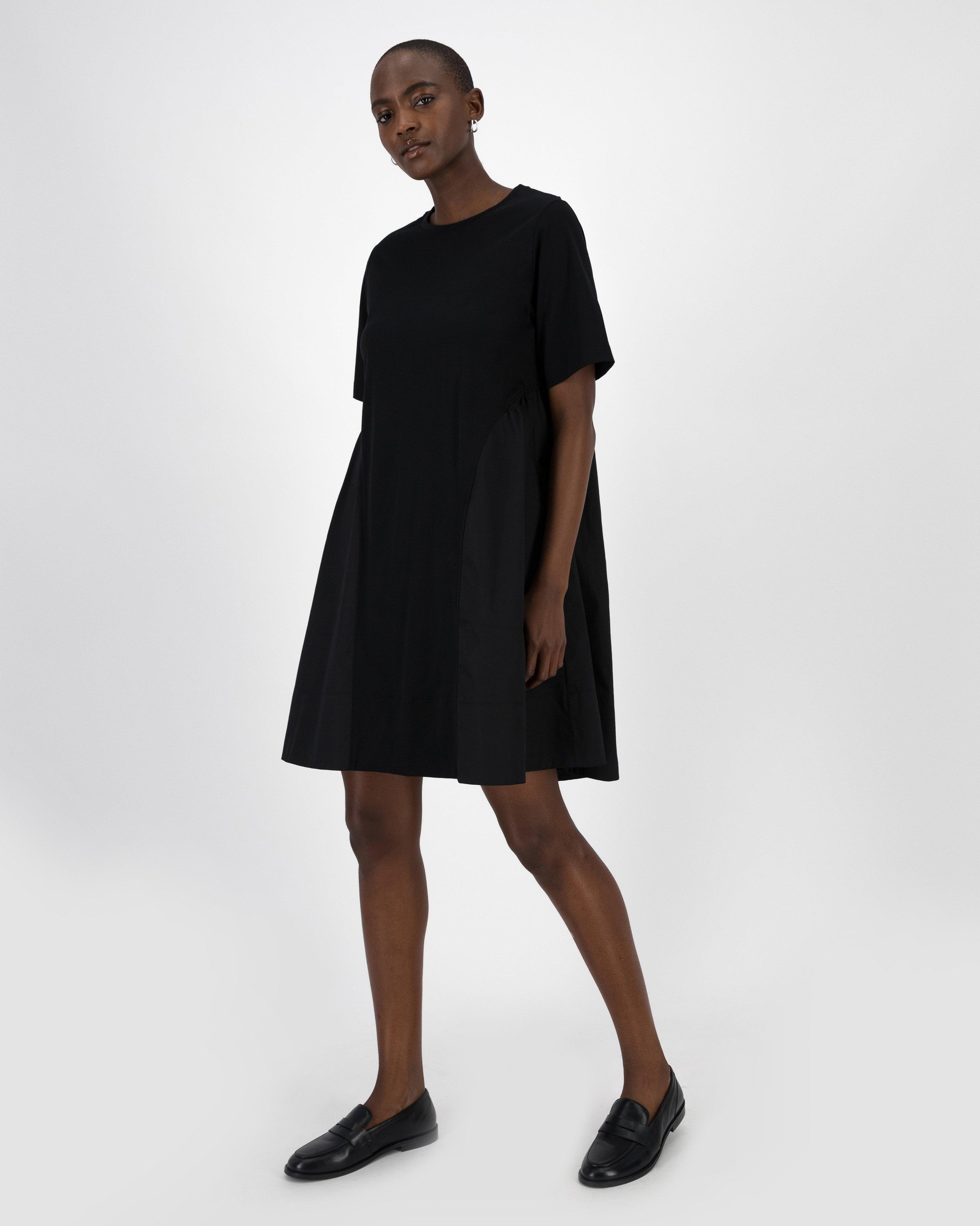 Reagan Cotton Dress -  Black