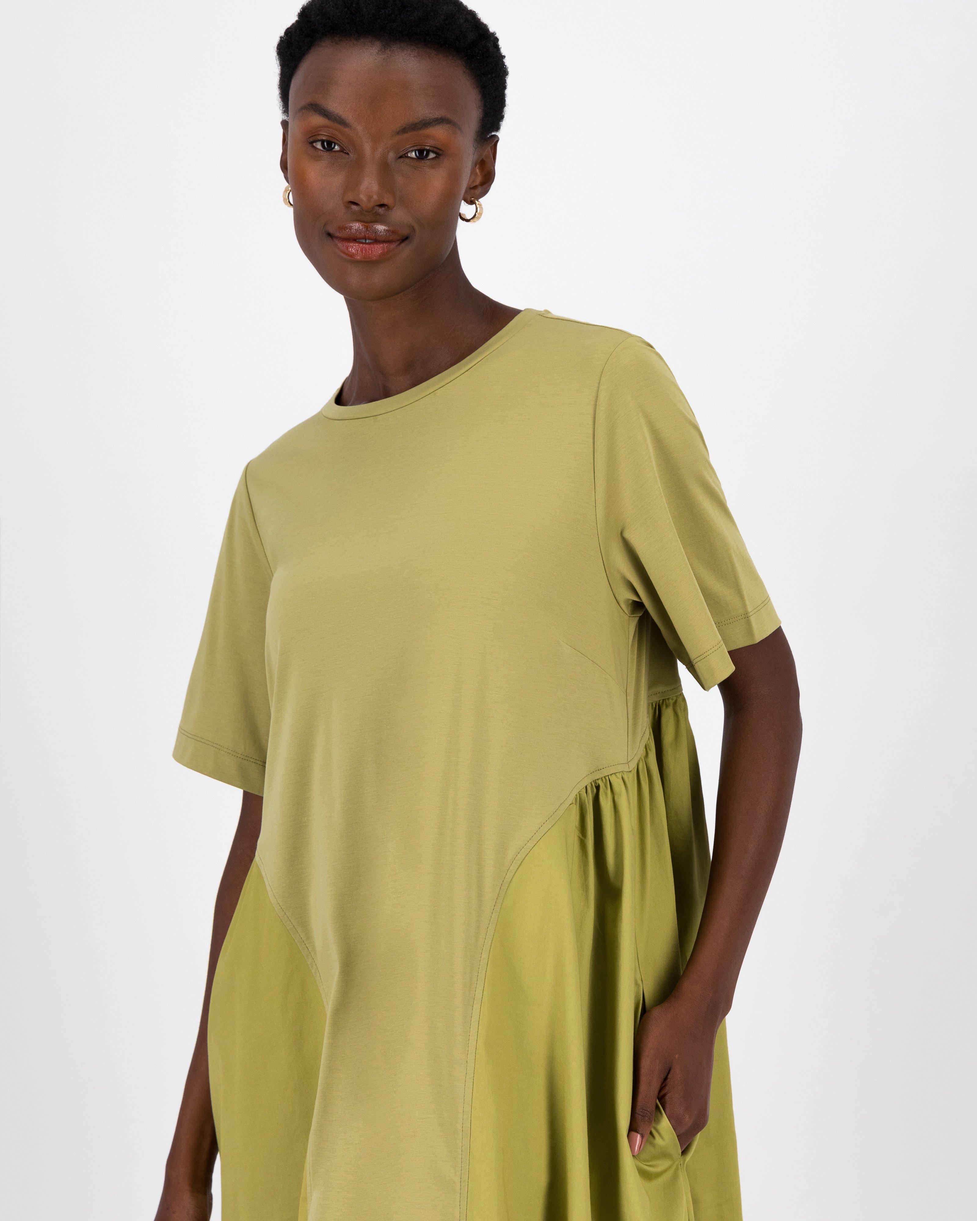 Reagan Cotton Dress -  Olive