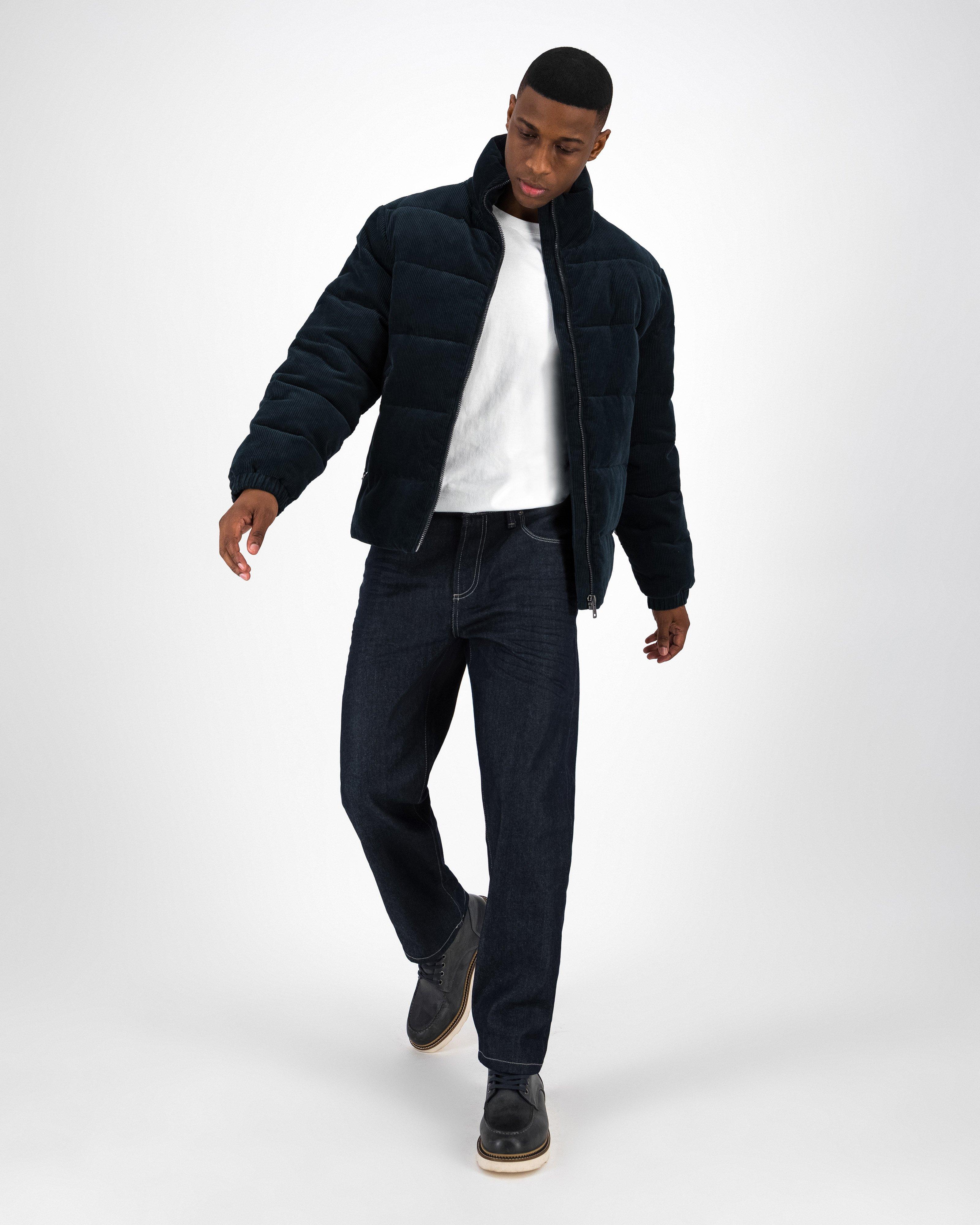 Men’s Dane Corduroy Puffer Jacket -  Navy