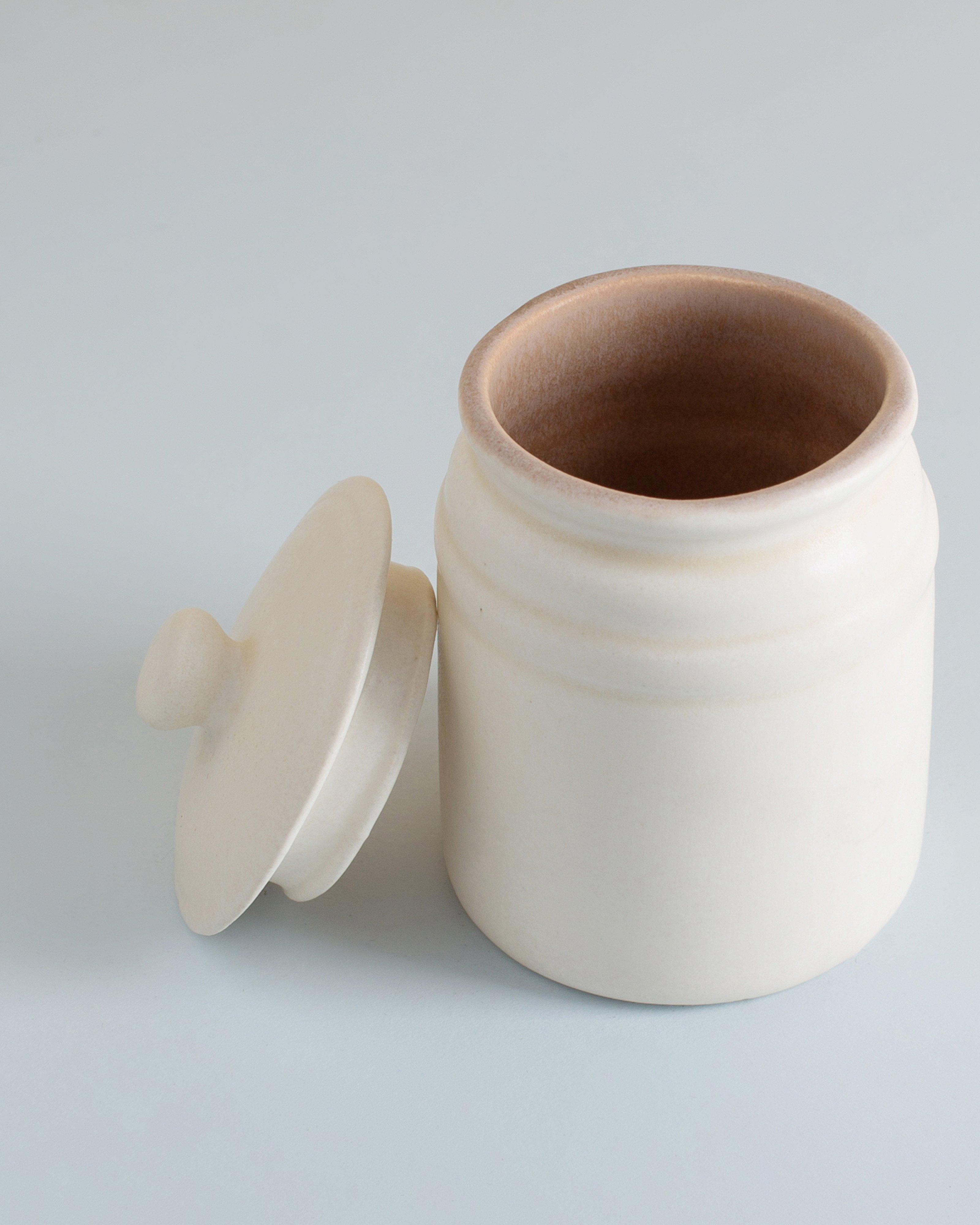 Amelia Small Storage Jar -  Milk