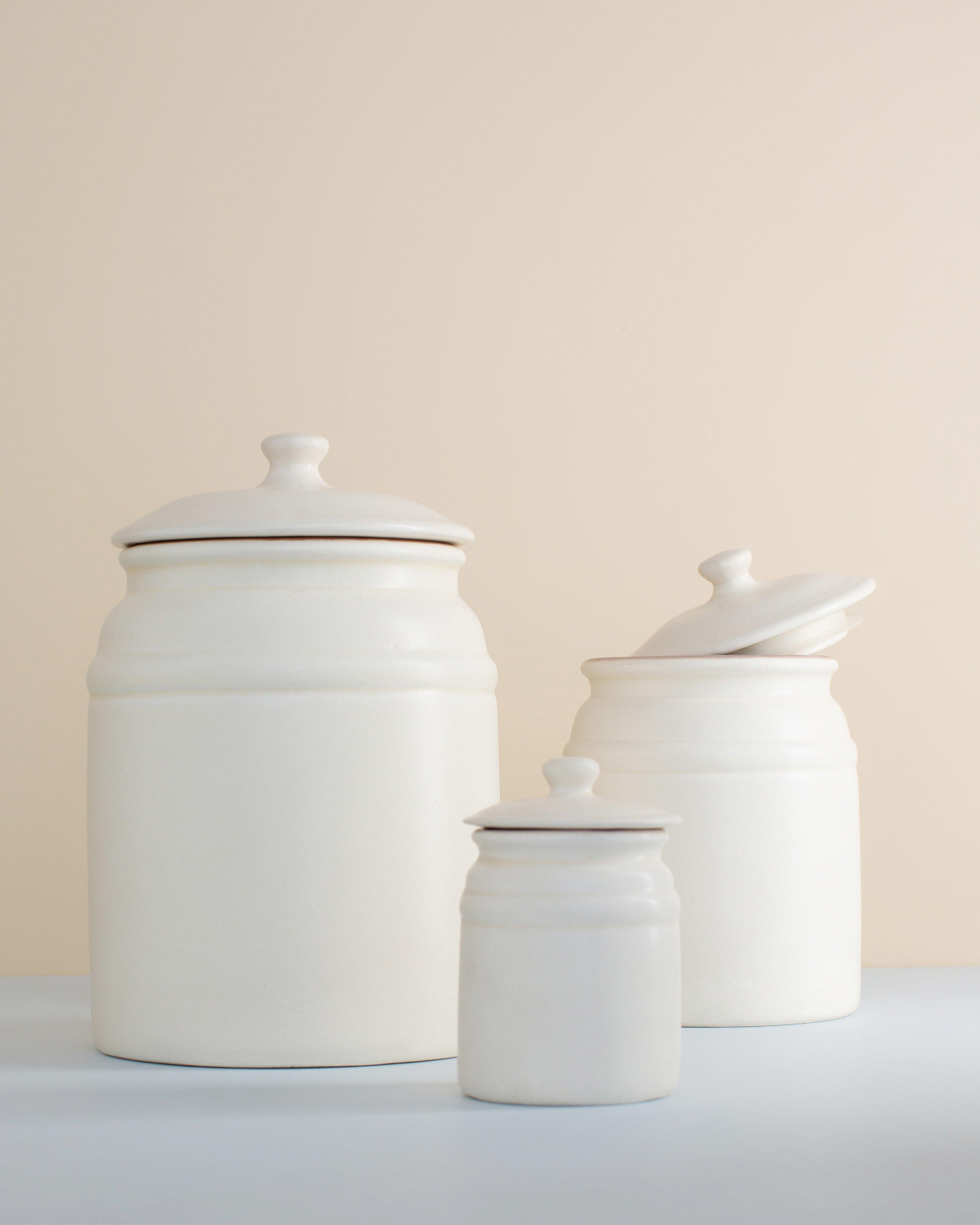 Amelia Small Storage Jar -  Milk