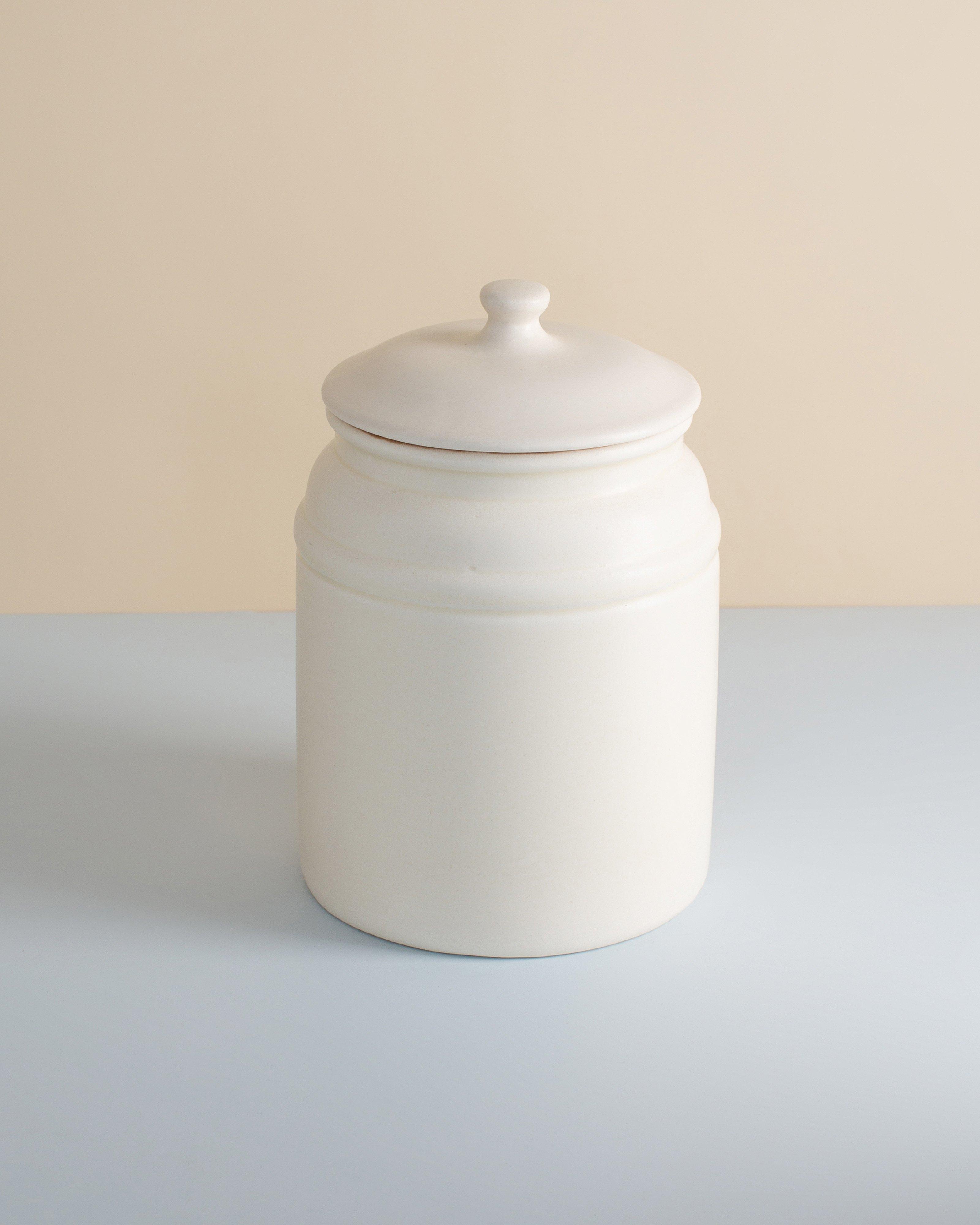 Amelia Large Storage Jar -  Milk
