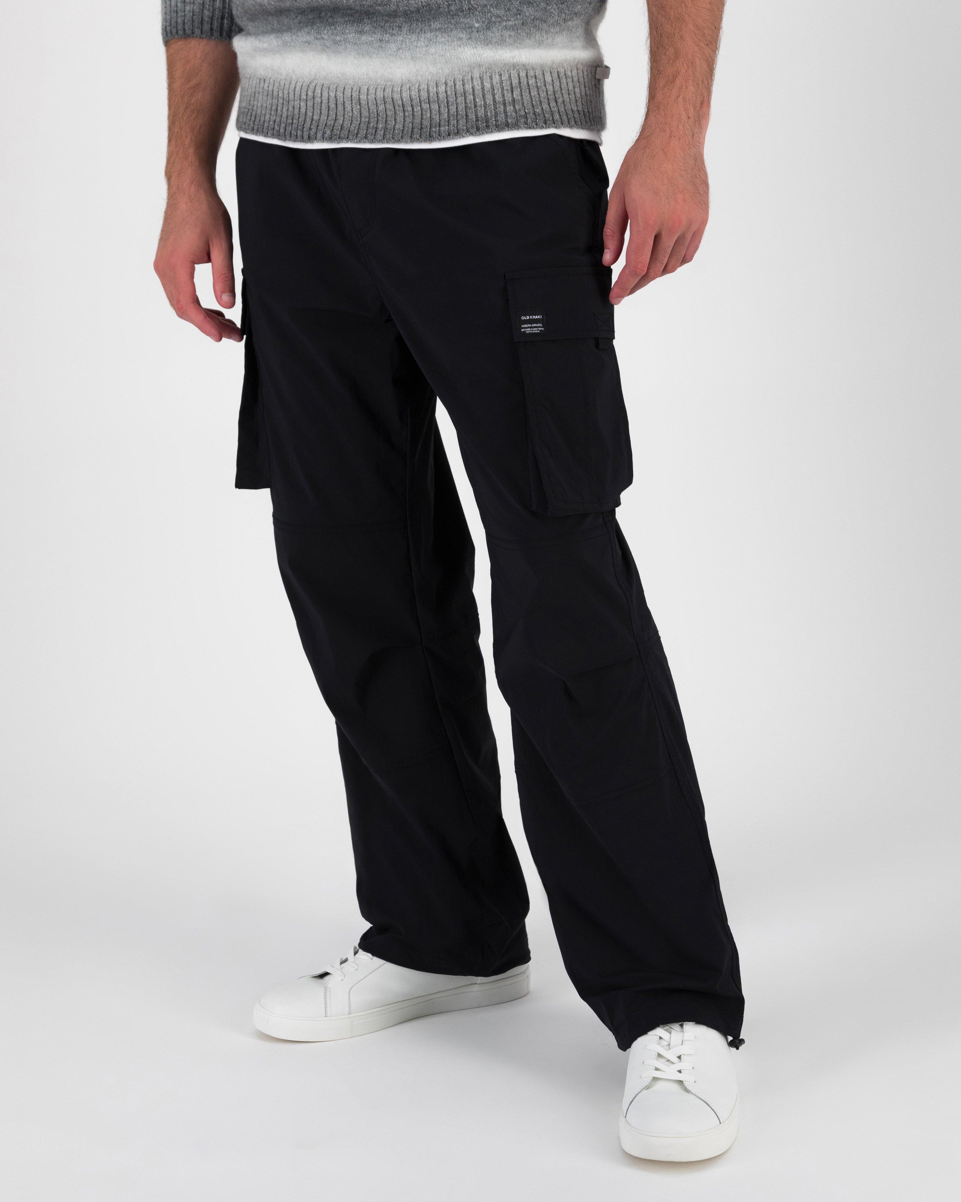 Men’s Dino Parachute Pants  -  Black