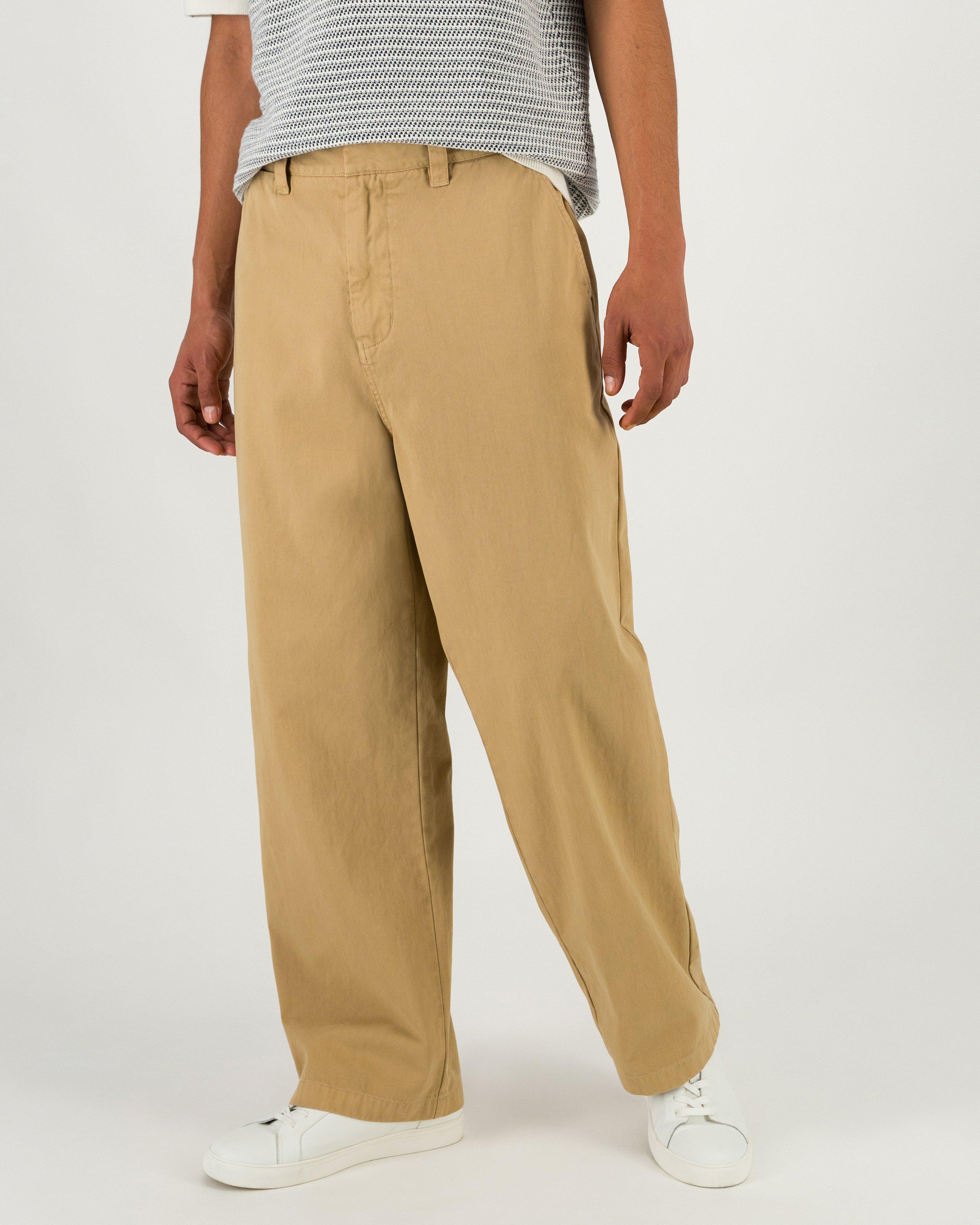 Men’s Sorrento Wide Leg Chinos  -  Khaki