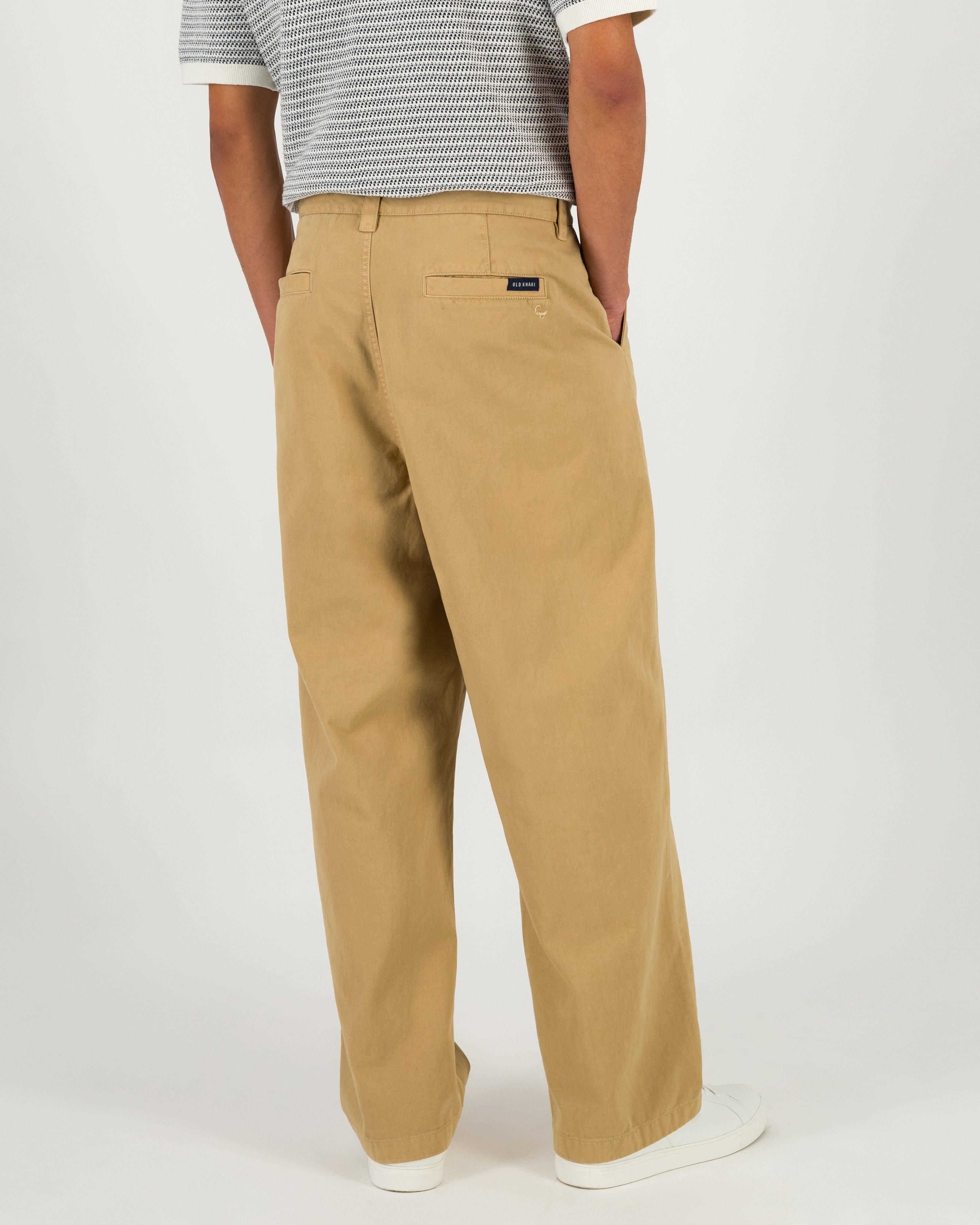 Men’s Sorrento Wide Leg Chinos  -  Khaki