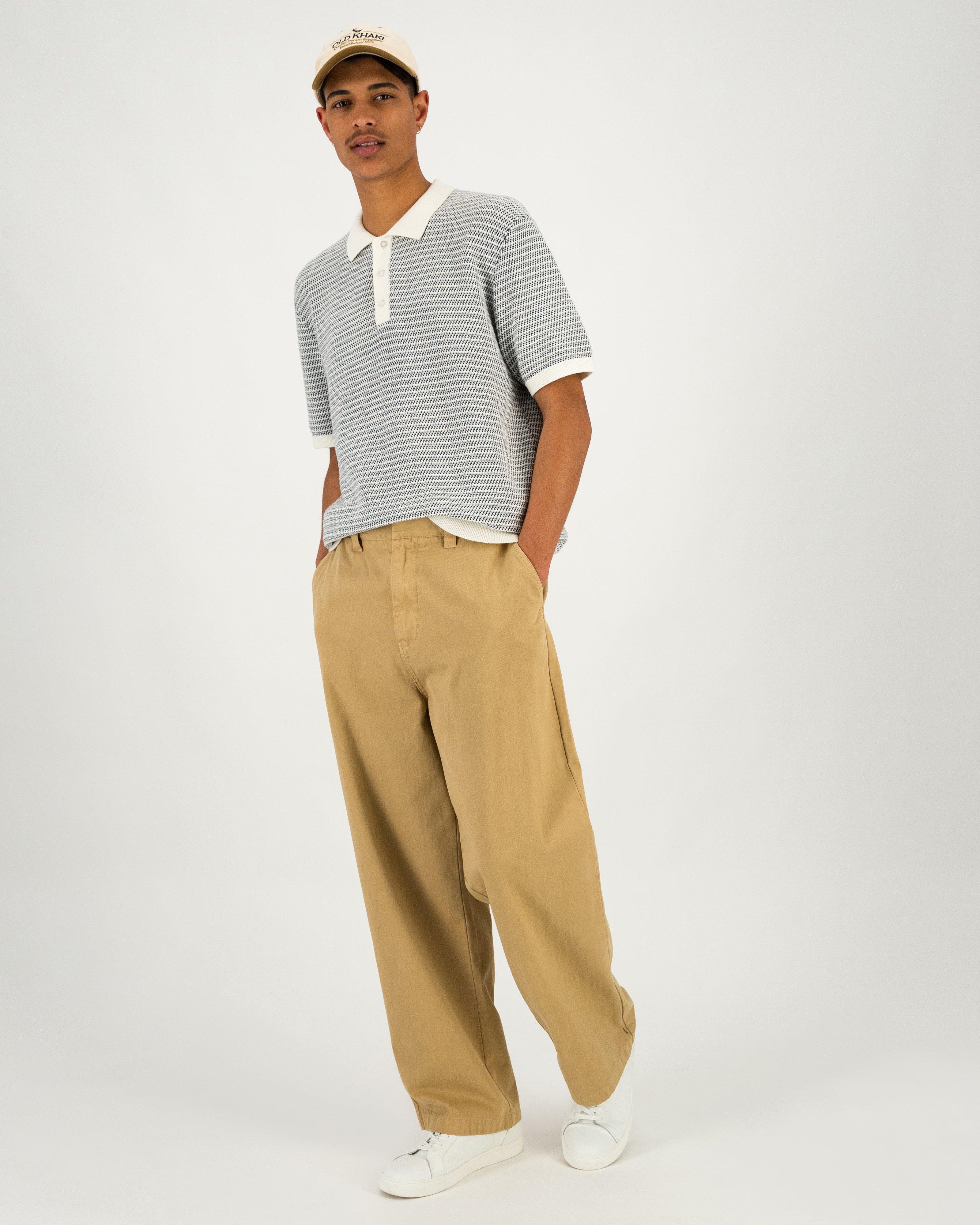 Men’s Sorrento Wide Leg Chinos  -  Khaki