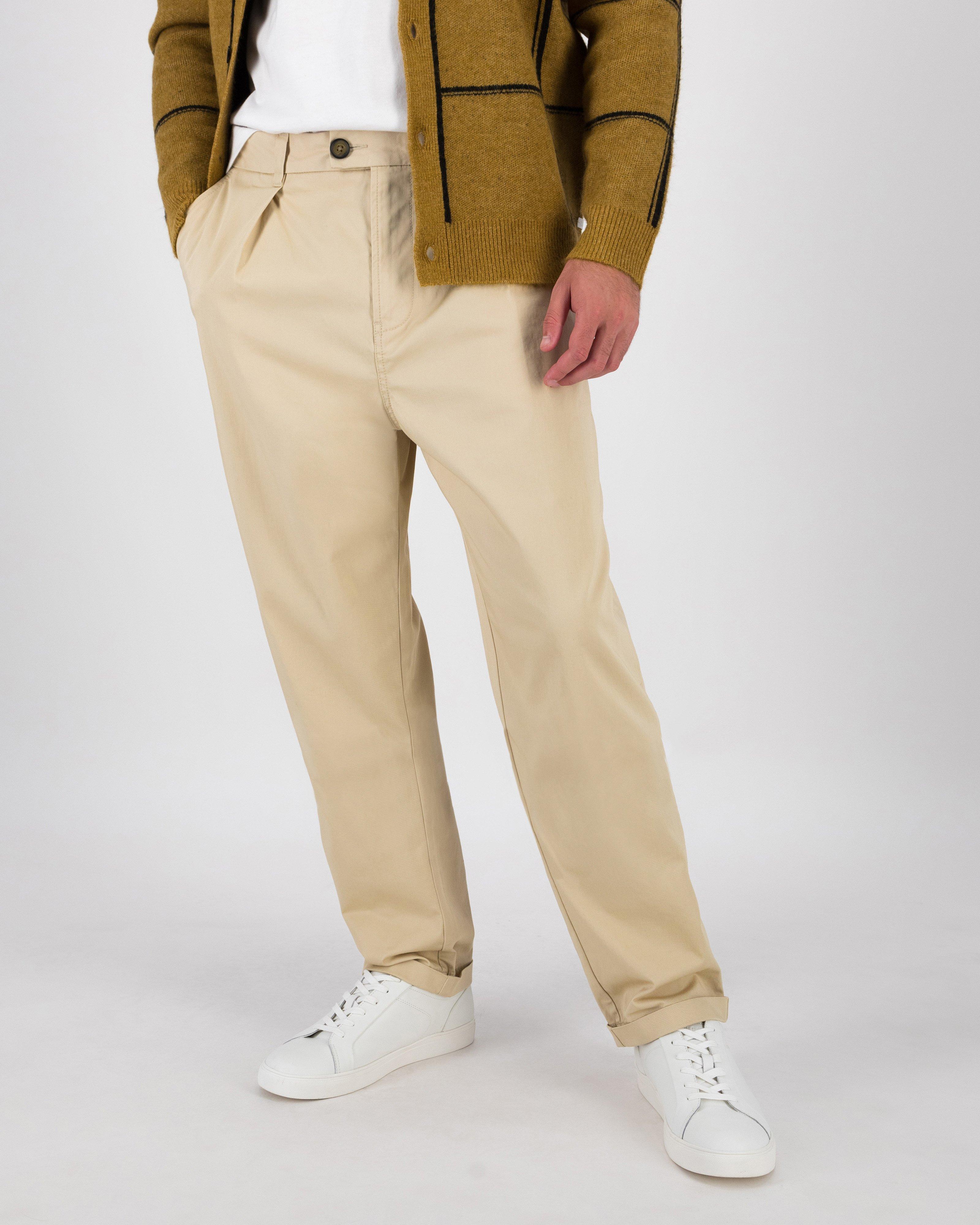 Men’s Gerrie Sateen Trousers  -  Stone