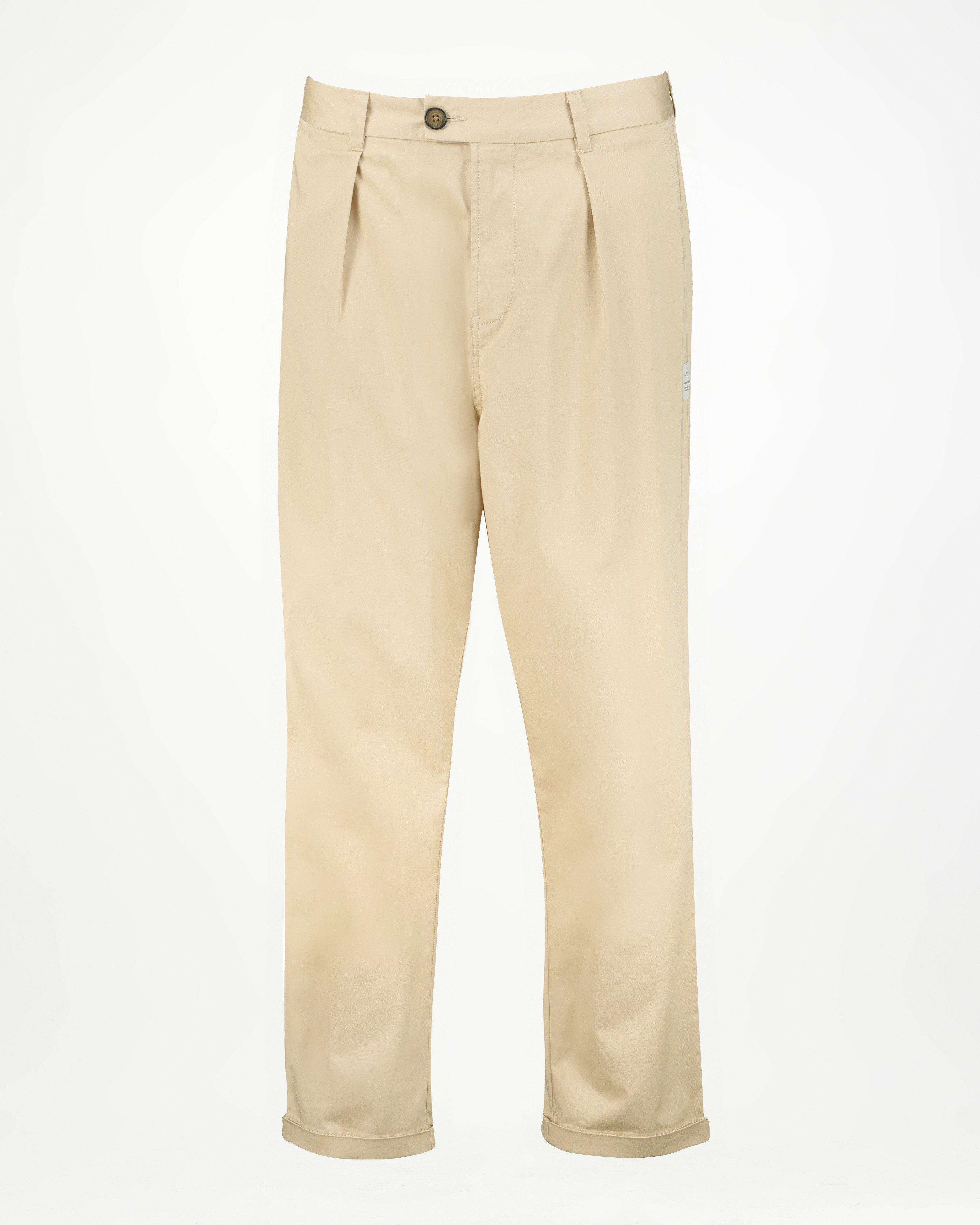 Men’s Gerrie Sateen Trousers  -  Stone