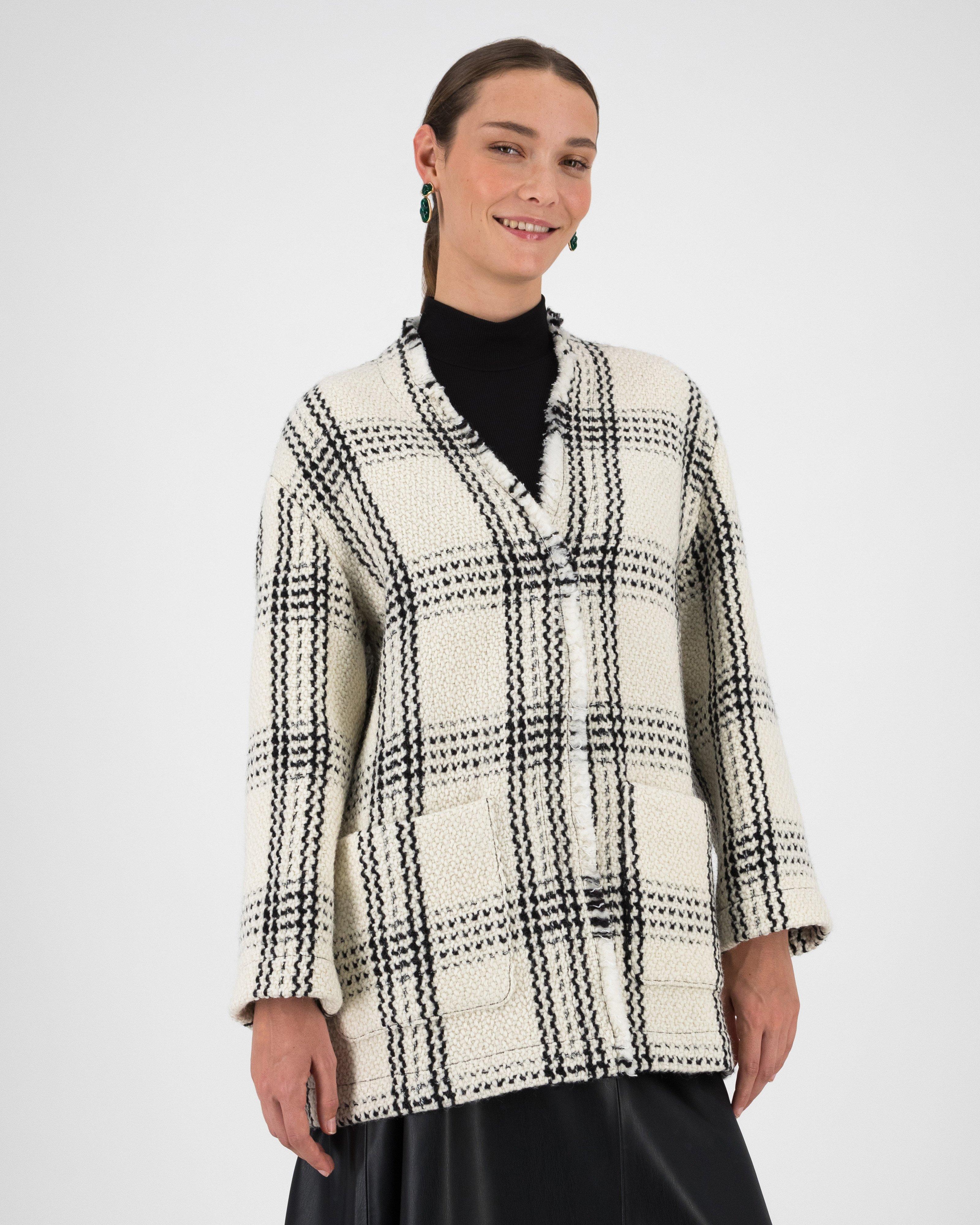 Chana Tweed Textured Jacket -  Milk