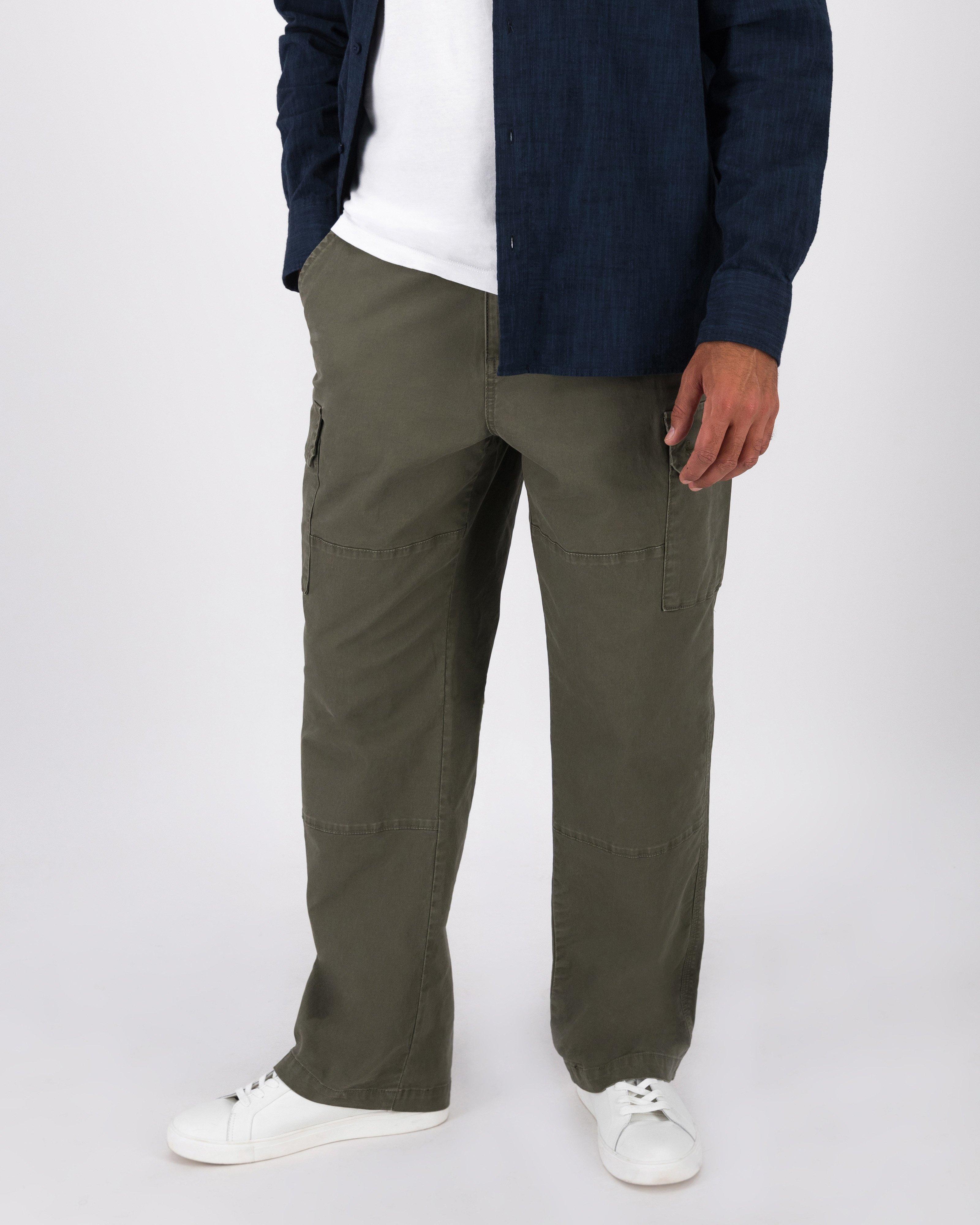 Men’s Victor Wide Leg Utility Pants  -  Olive