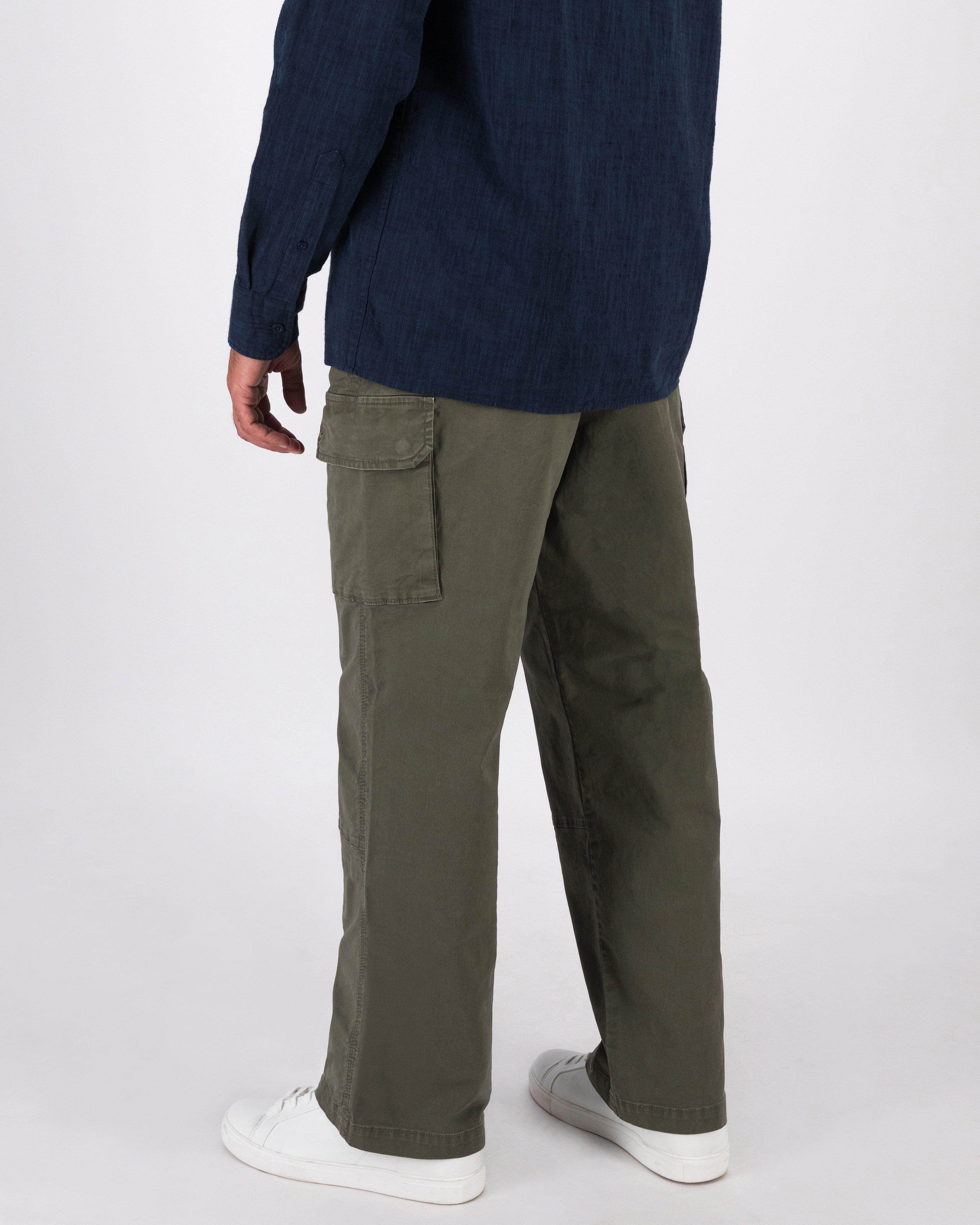 Men’s Victor Wide Leg Utility Pants -  Olive