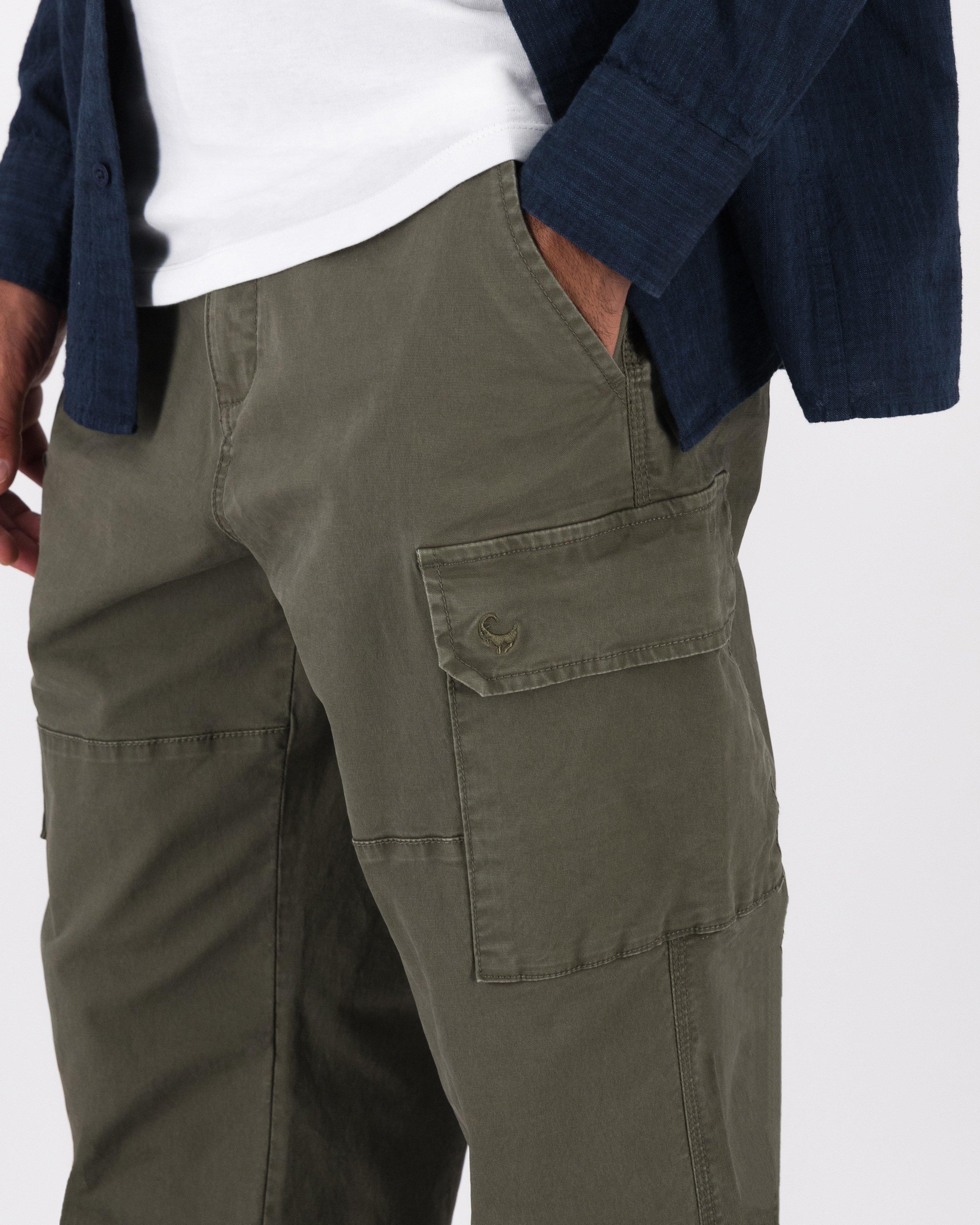 Men’s Victor Wide Leg Utility Pants  -  Olive