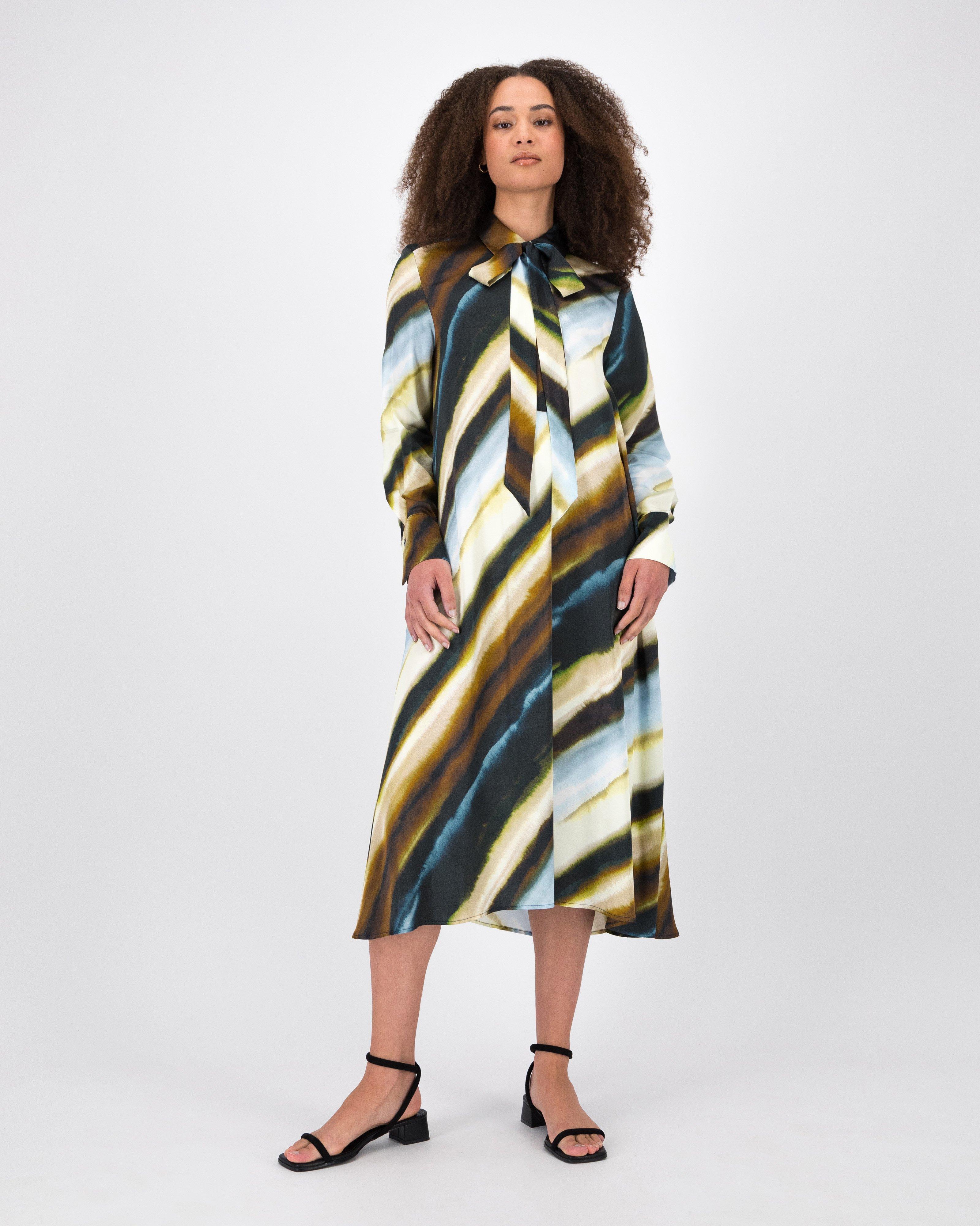 Aletta Collared Dress -  Blue