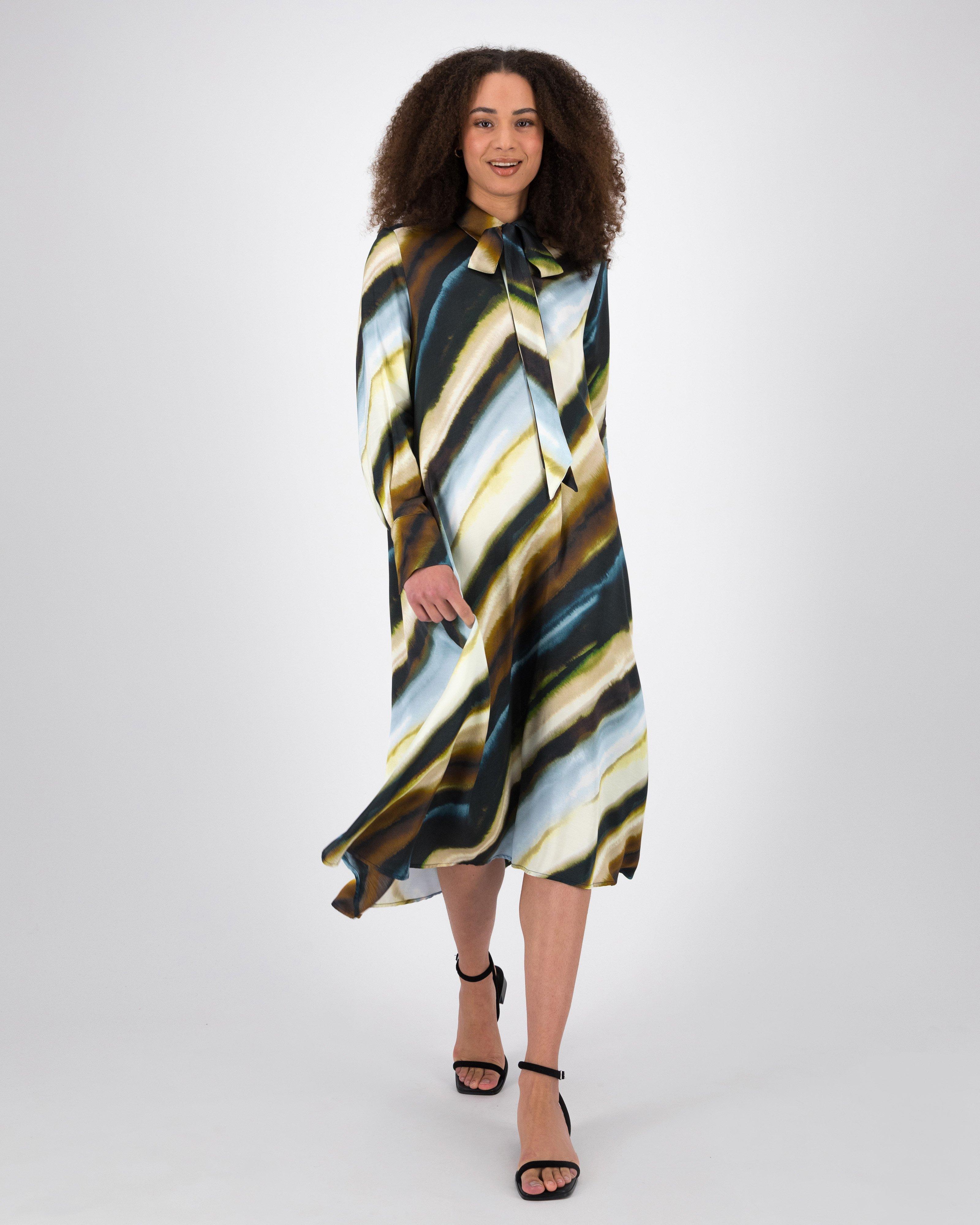 Aletta Collared Dress -  Blue