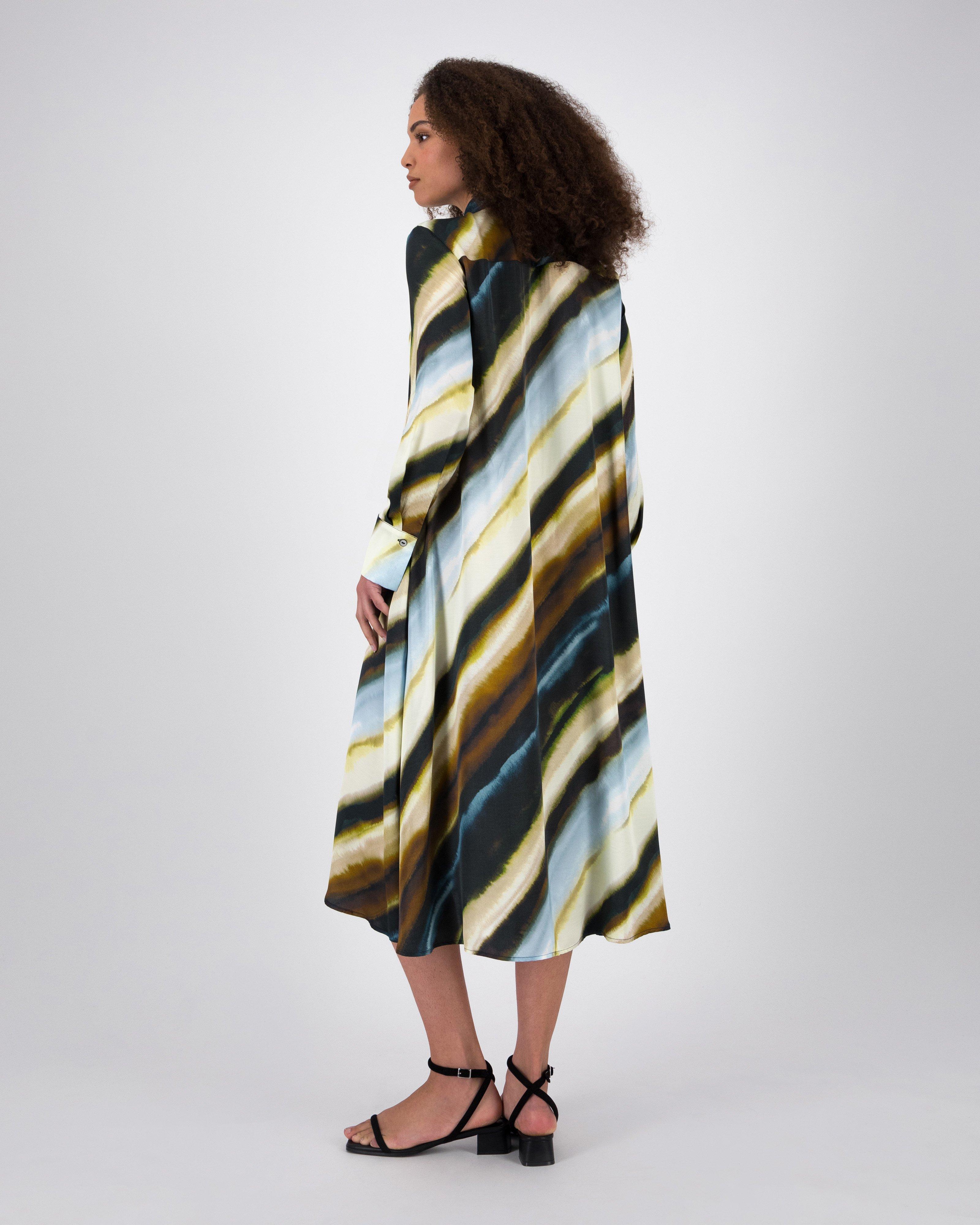 Aletta Collared Dress -  Blue
