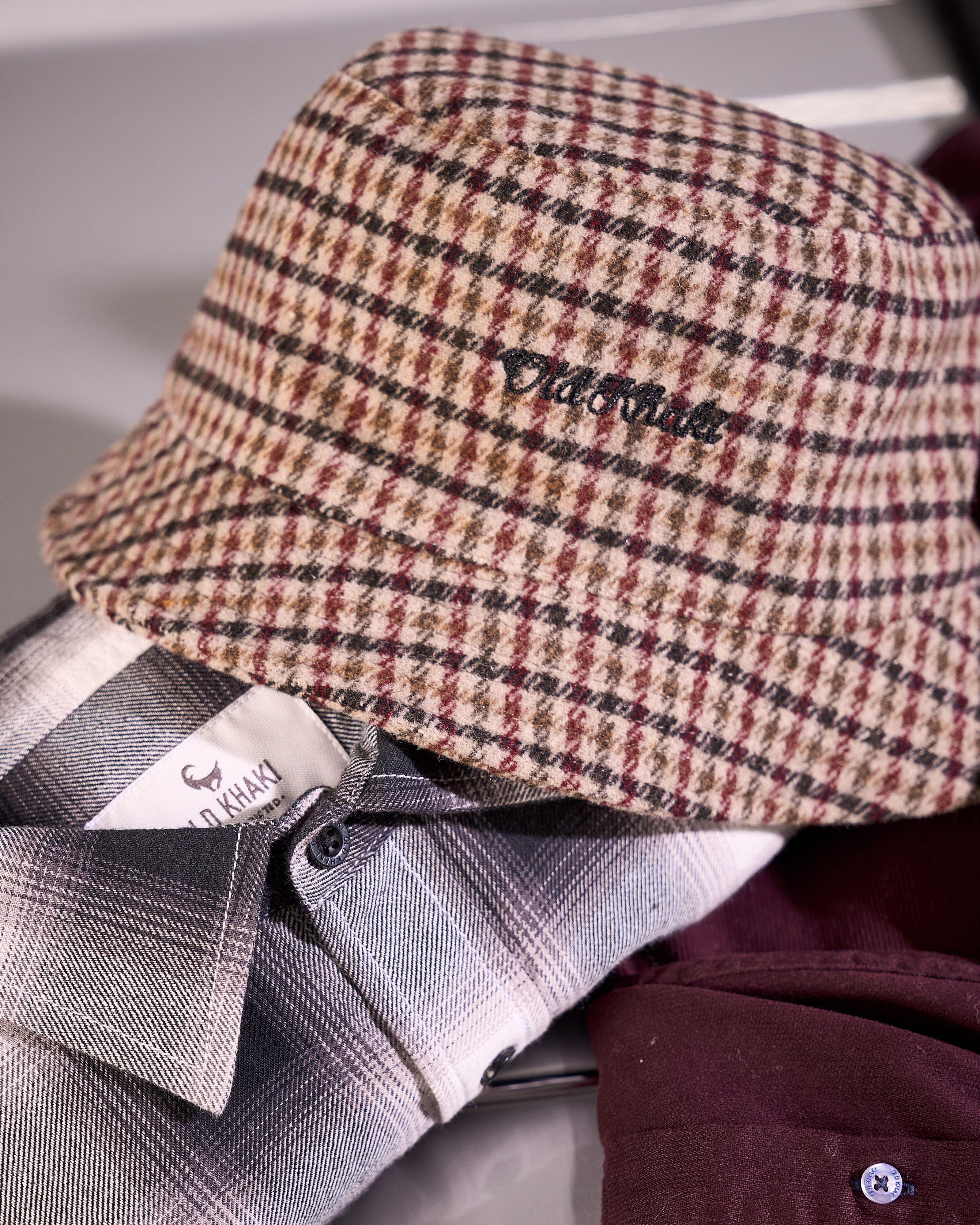 Men’s Cort Check Bucket Hat -  Black