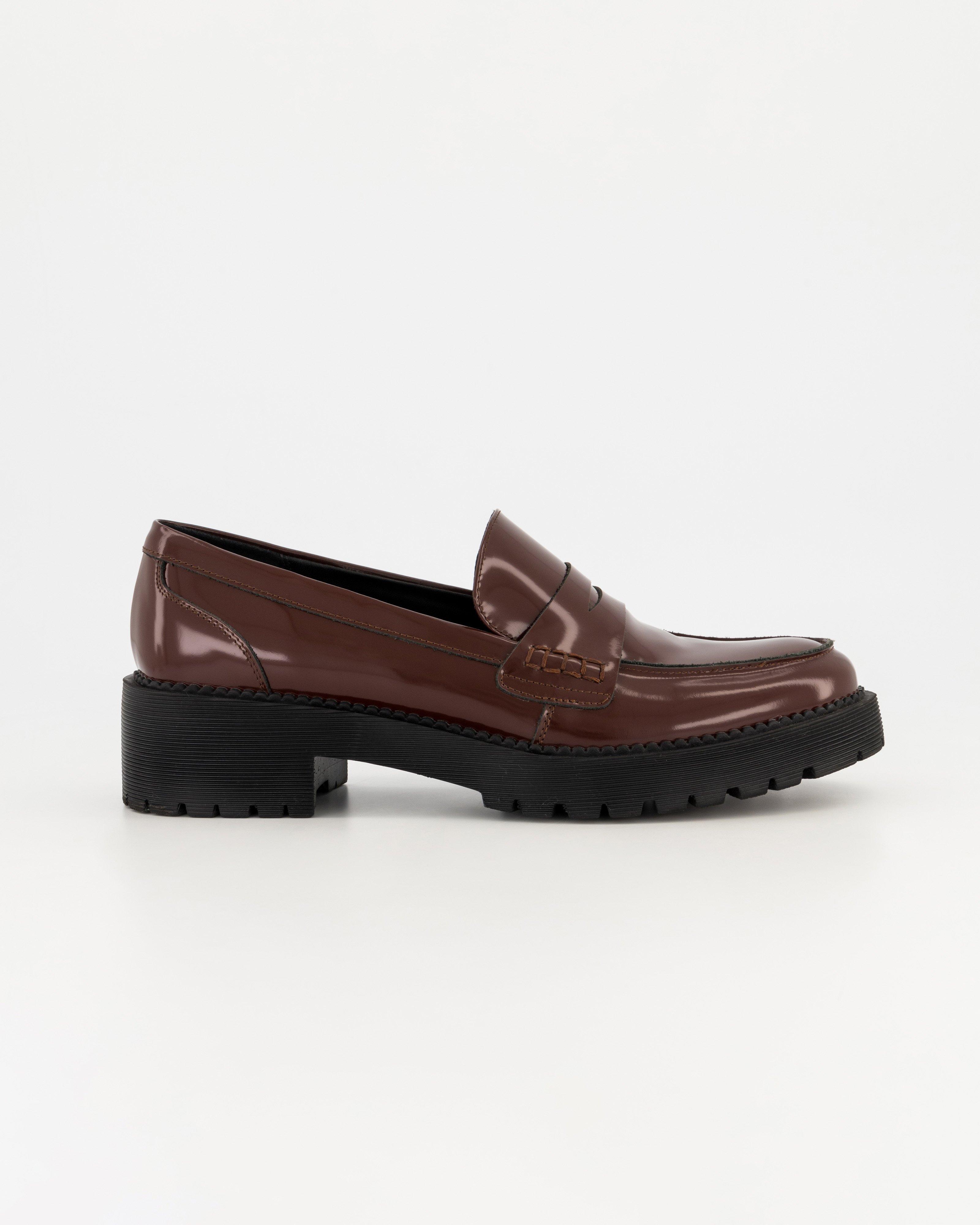 Martina Chunky Leather Loafer -  Brown