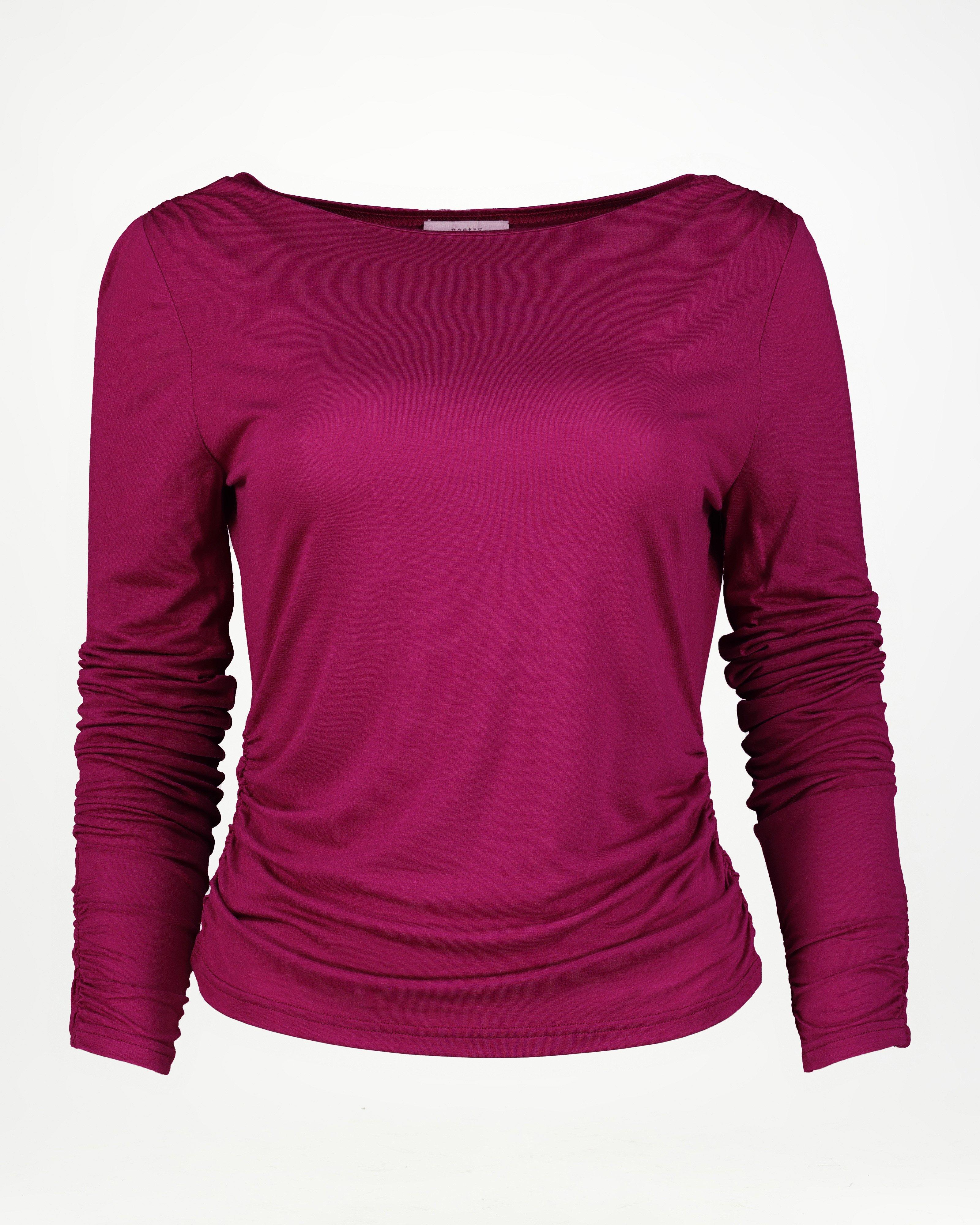 Lillie Ruched Detail Tee -  Pink