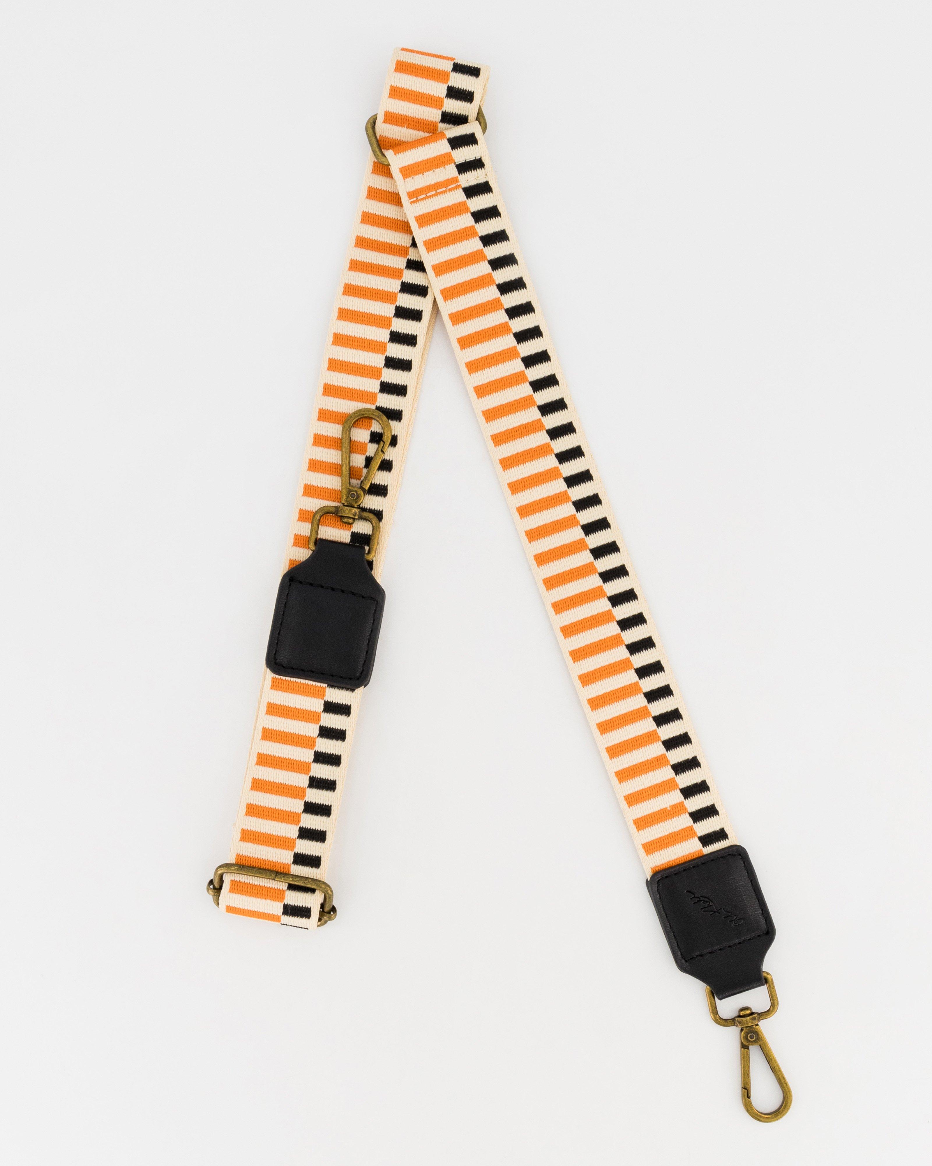 Women’s Ladder Print Bag Strap -  Orange