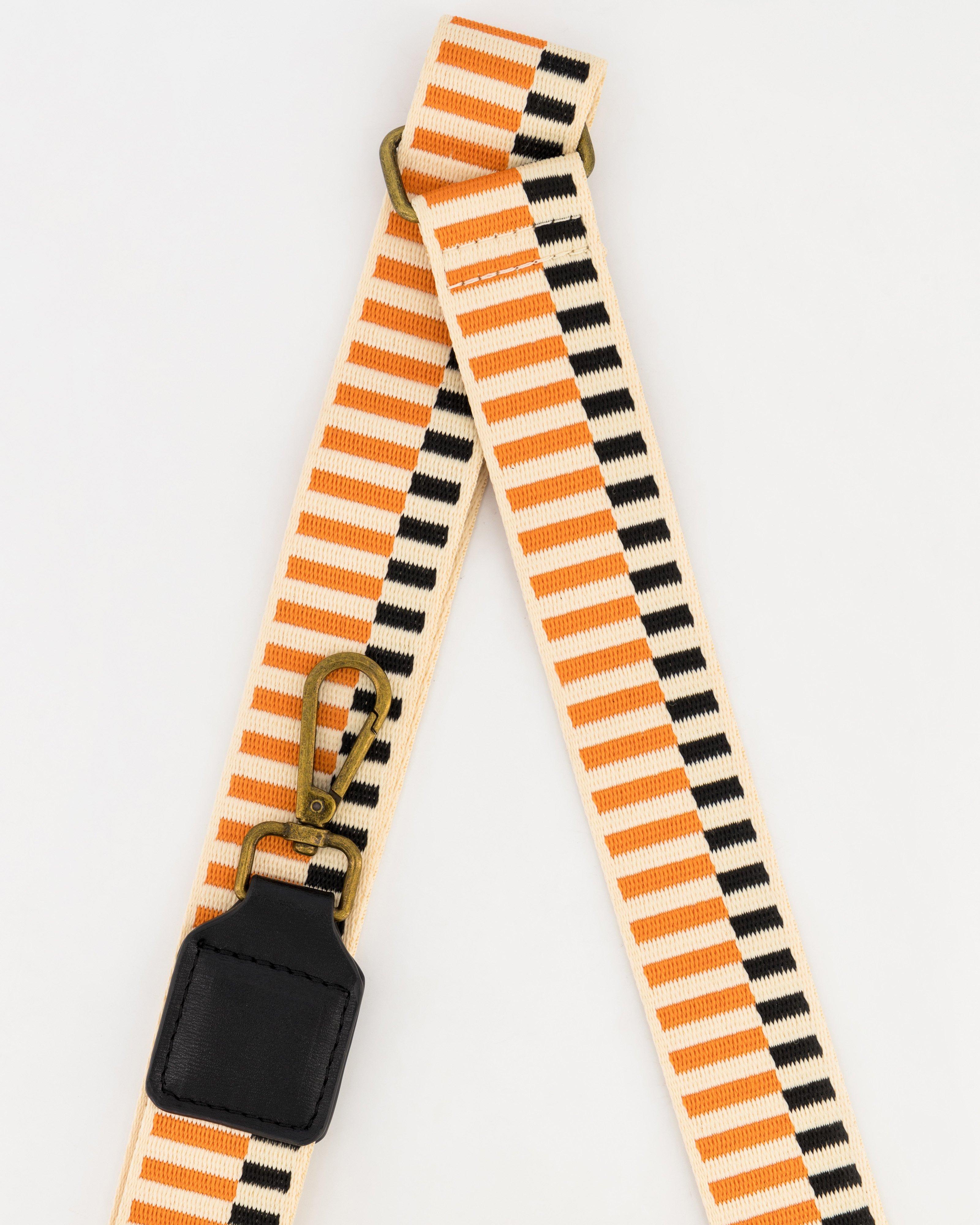 Women’s Ladder Print Bag Strap -  Orange