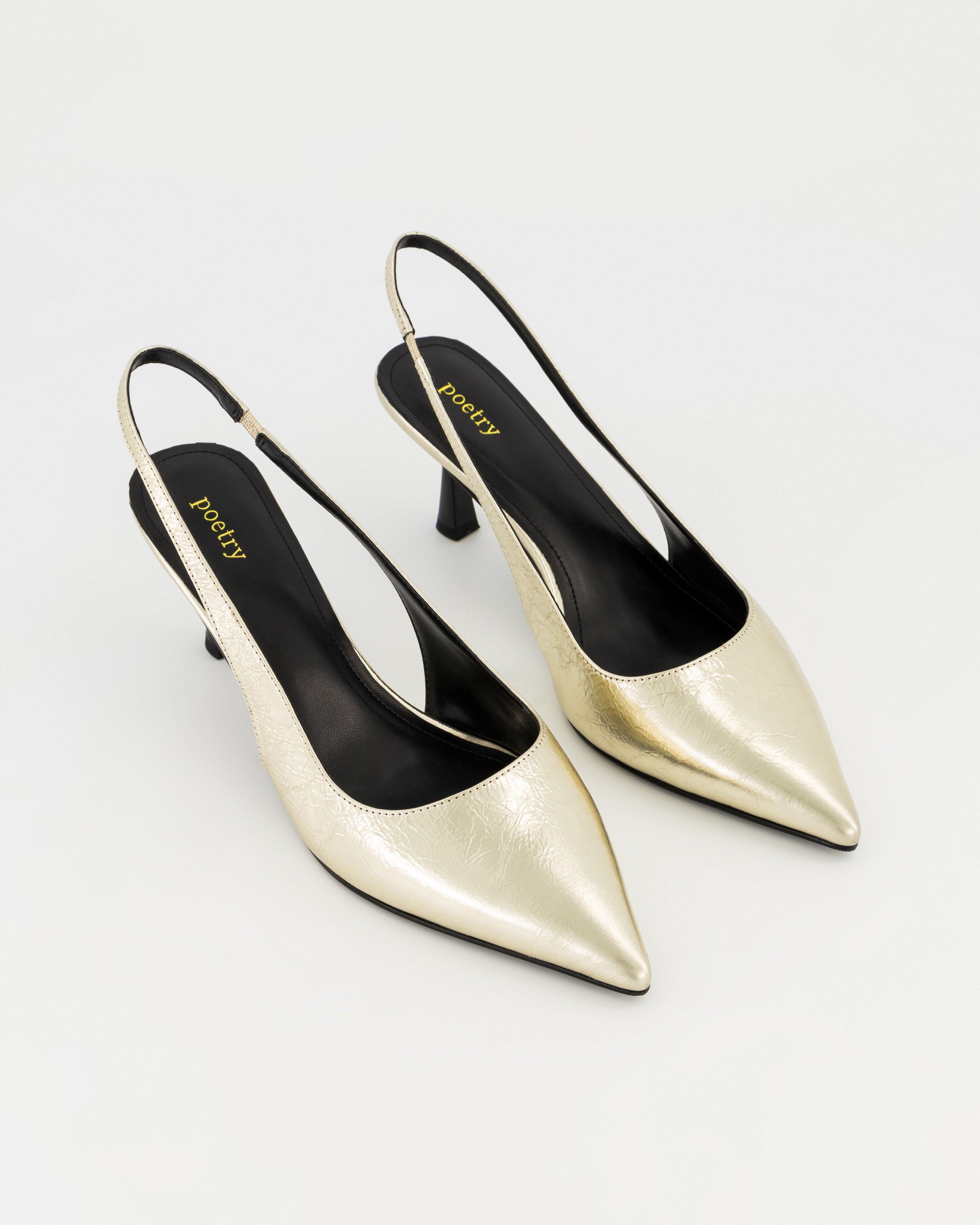 Rieley Leather Slingback -  Gold