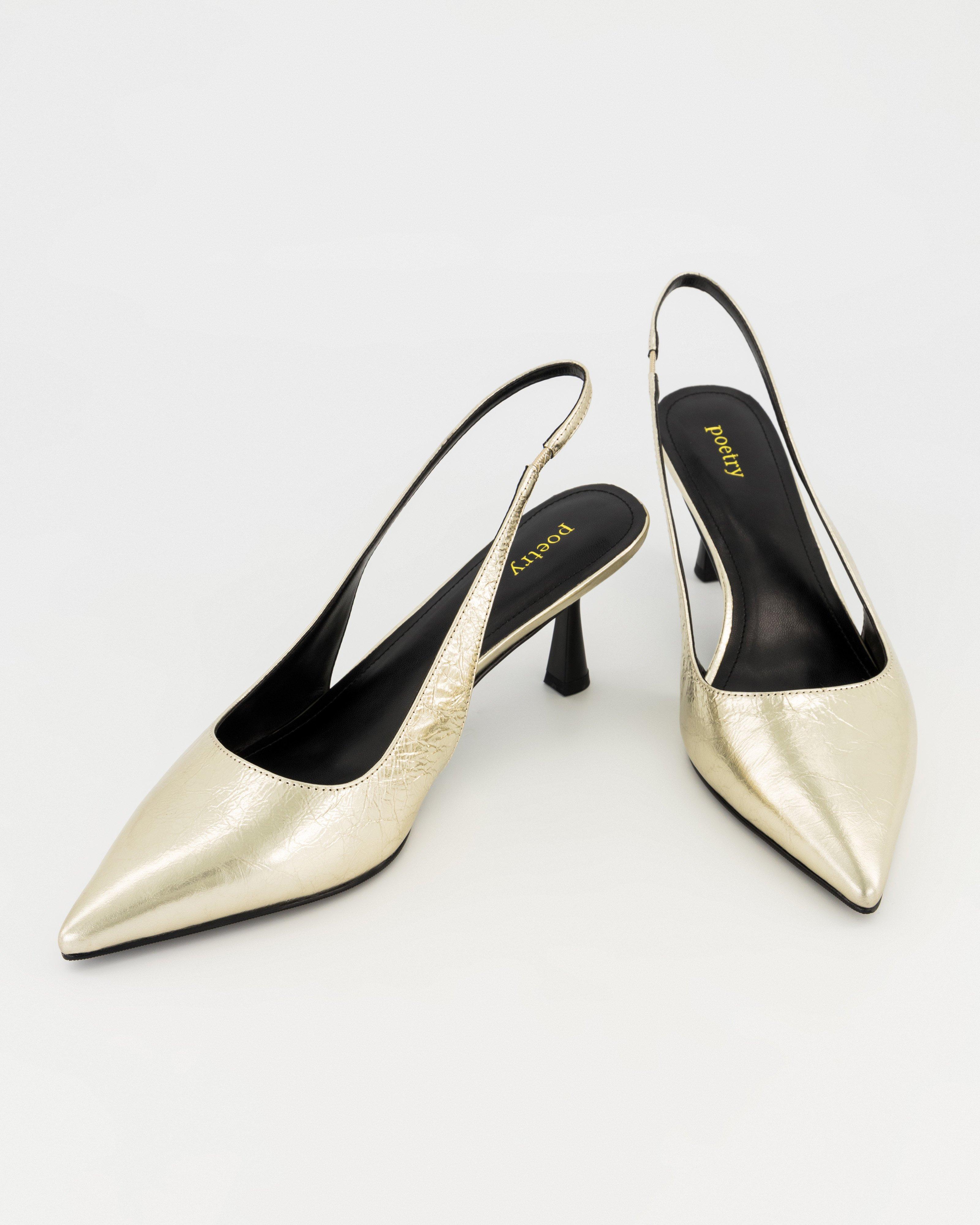 Rieley Leather Slingback -  Gold
