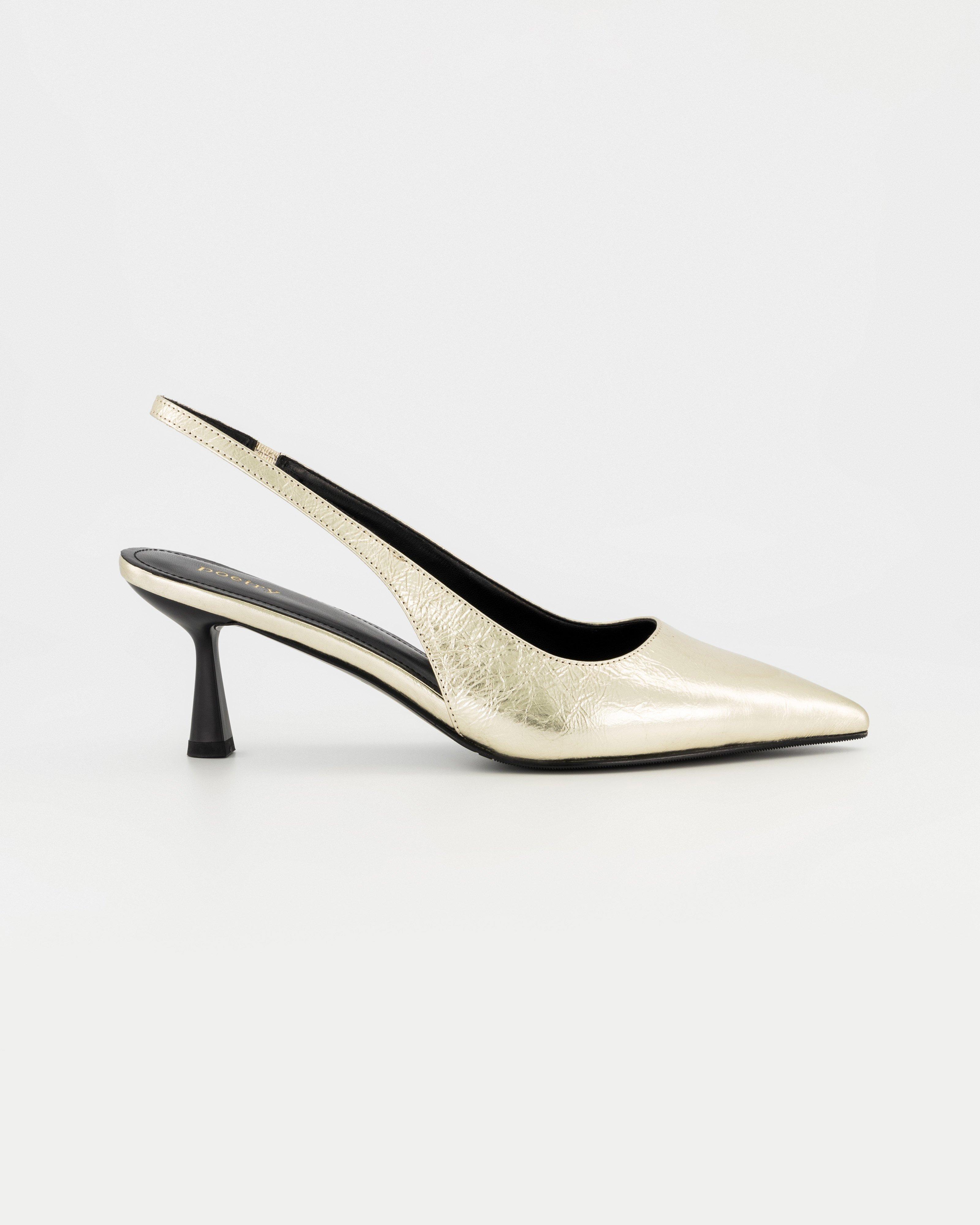 Rieley Leather Slingback -  Gold