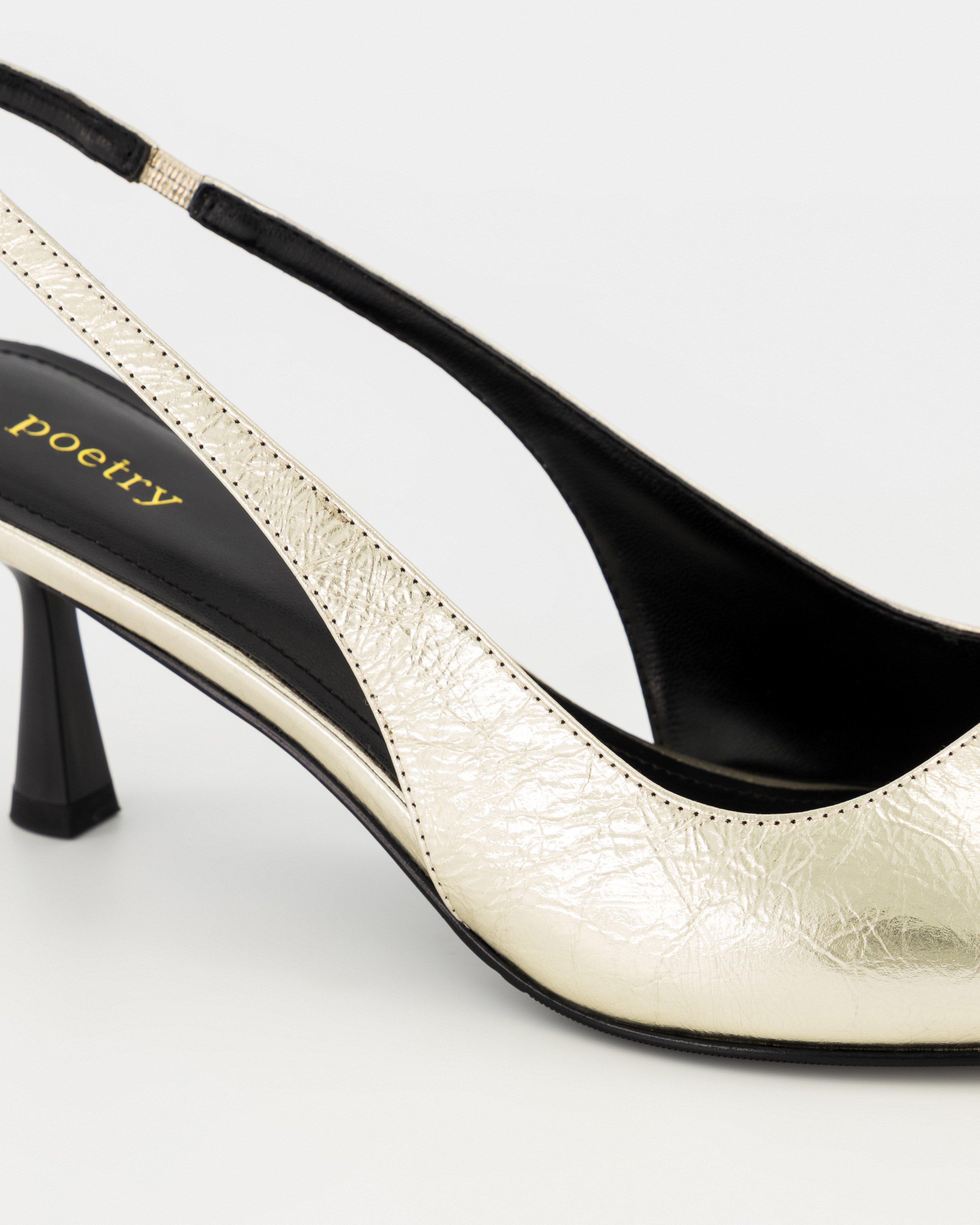 Rieley Leather Slingback -  Gold