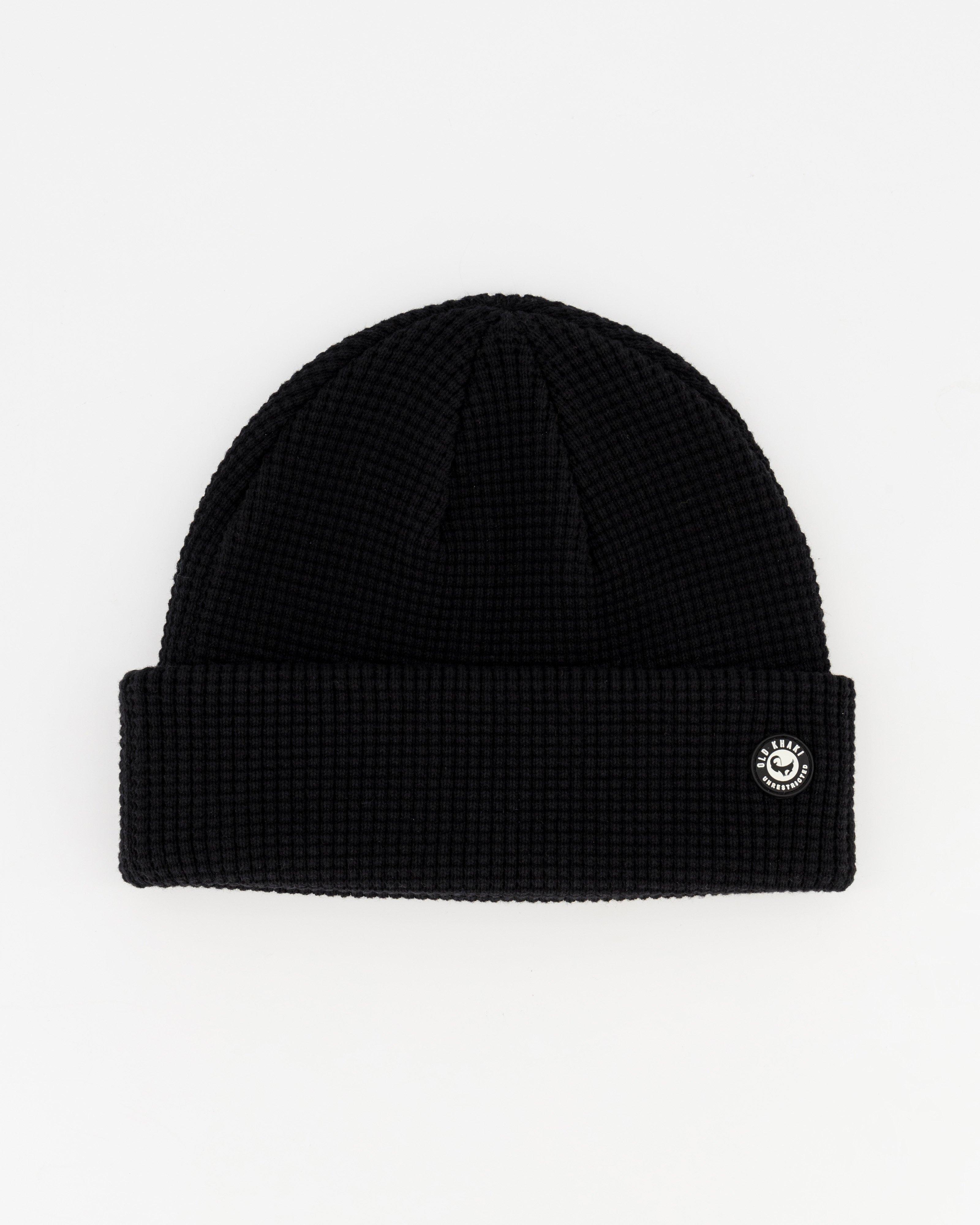 Men’s Gordon Waffle Beanie -  Black