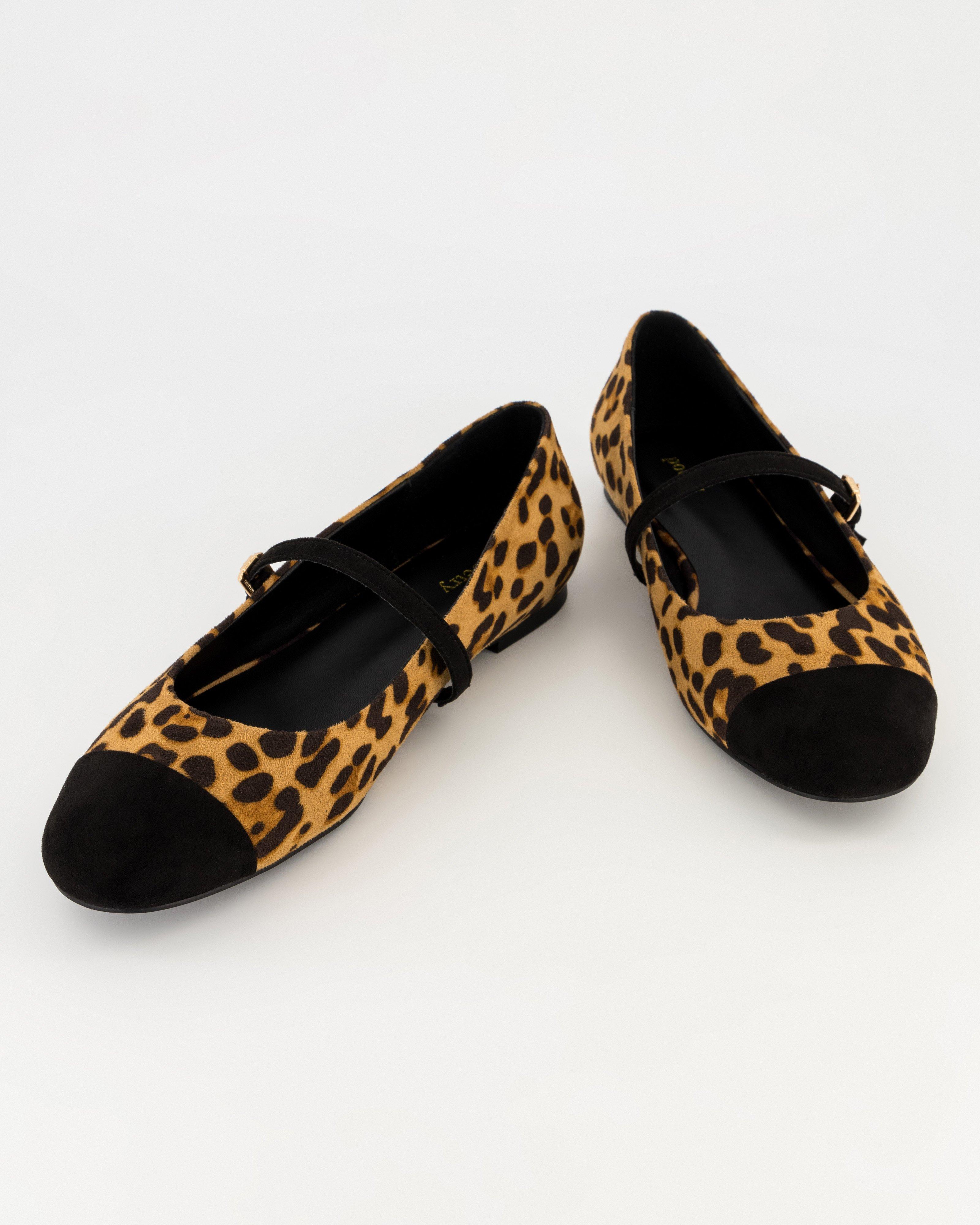 Maya Animal Ballet Pump -  Brown