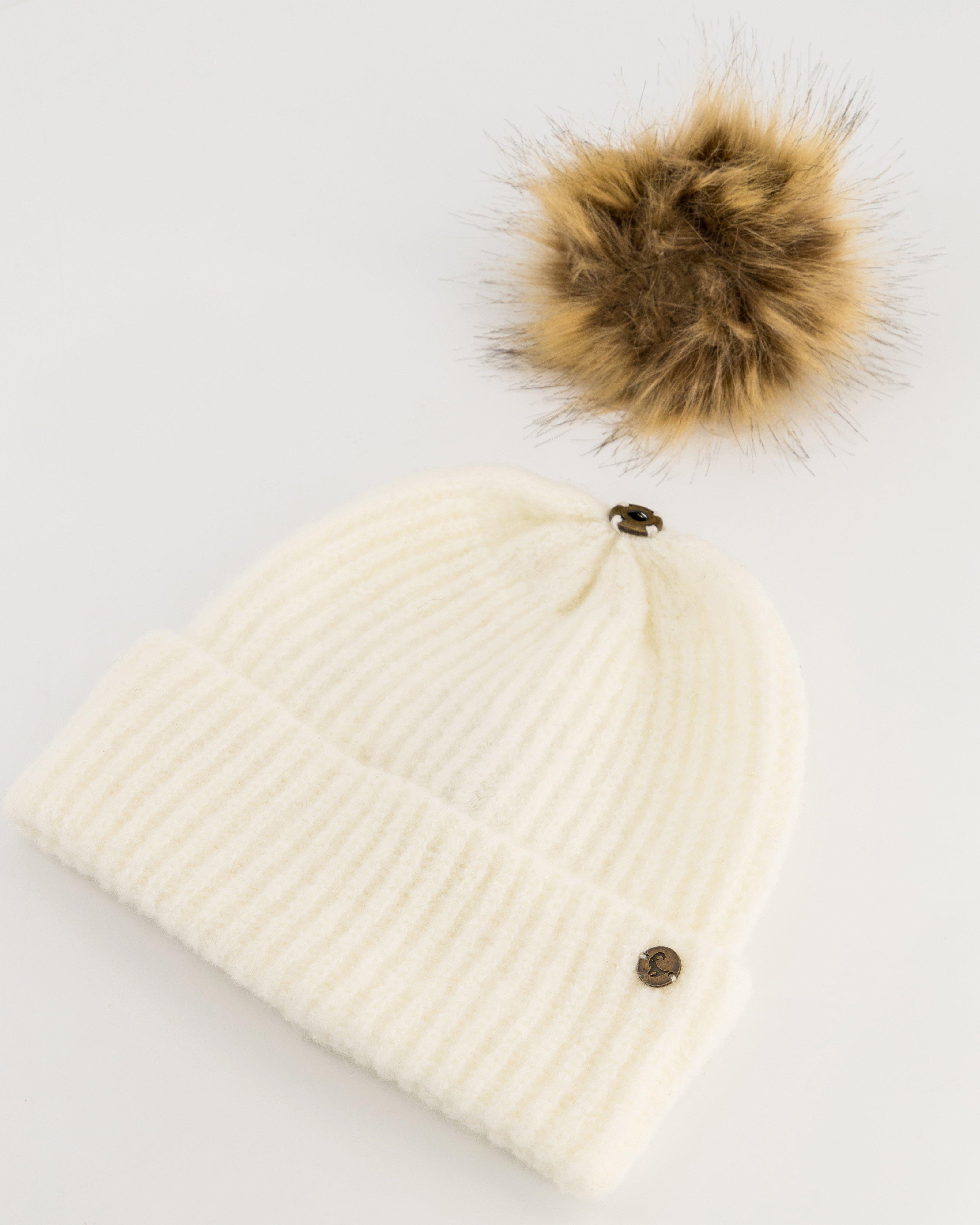 Old Khaki Women’s Biance Pom Pom Beanie -  Milk