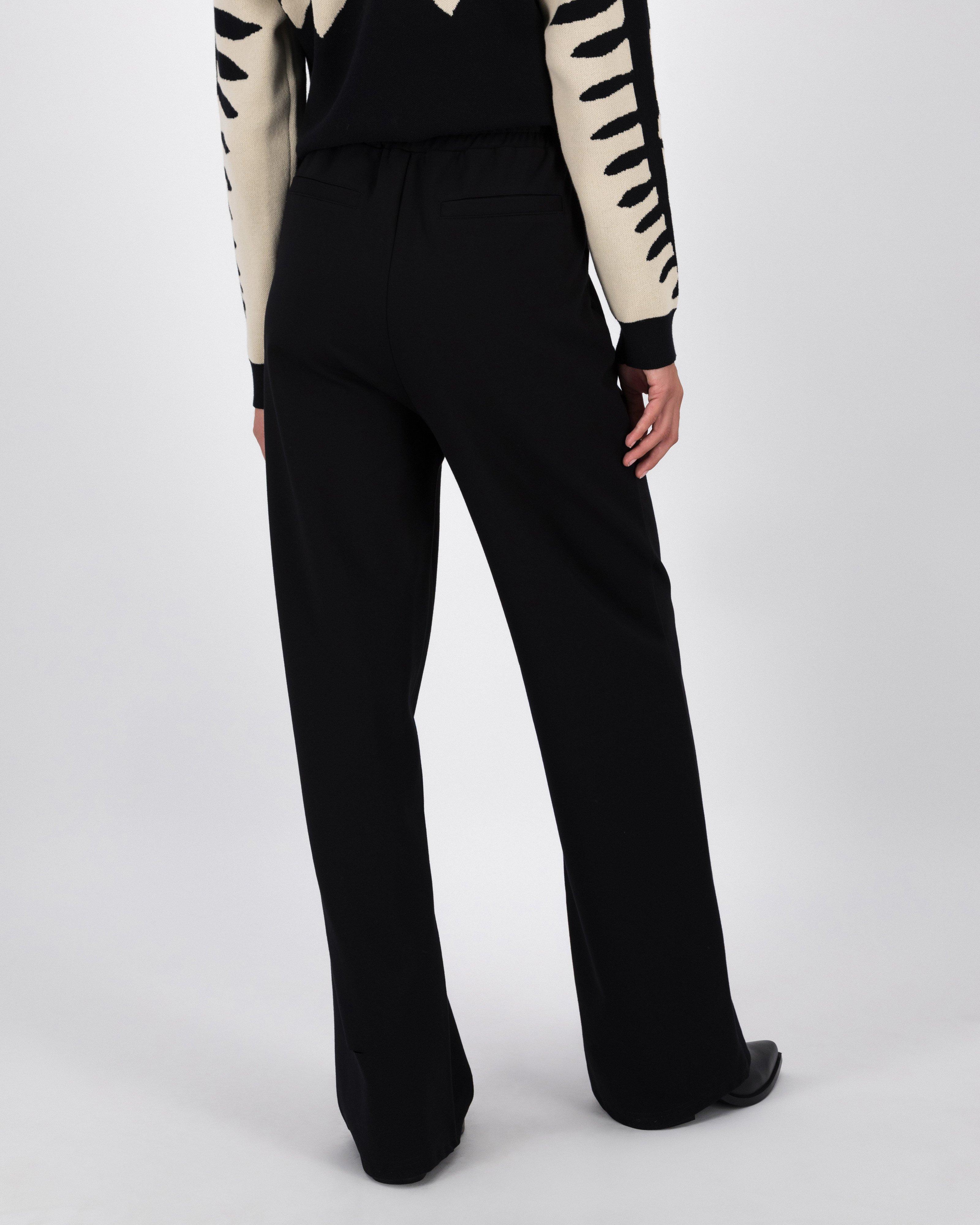 Nika Relaxed Knit Pant -  Black