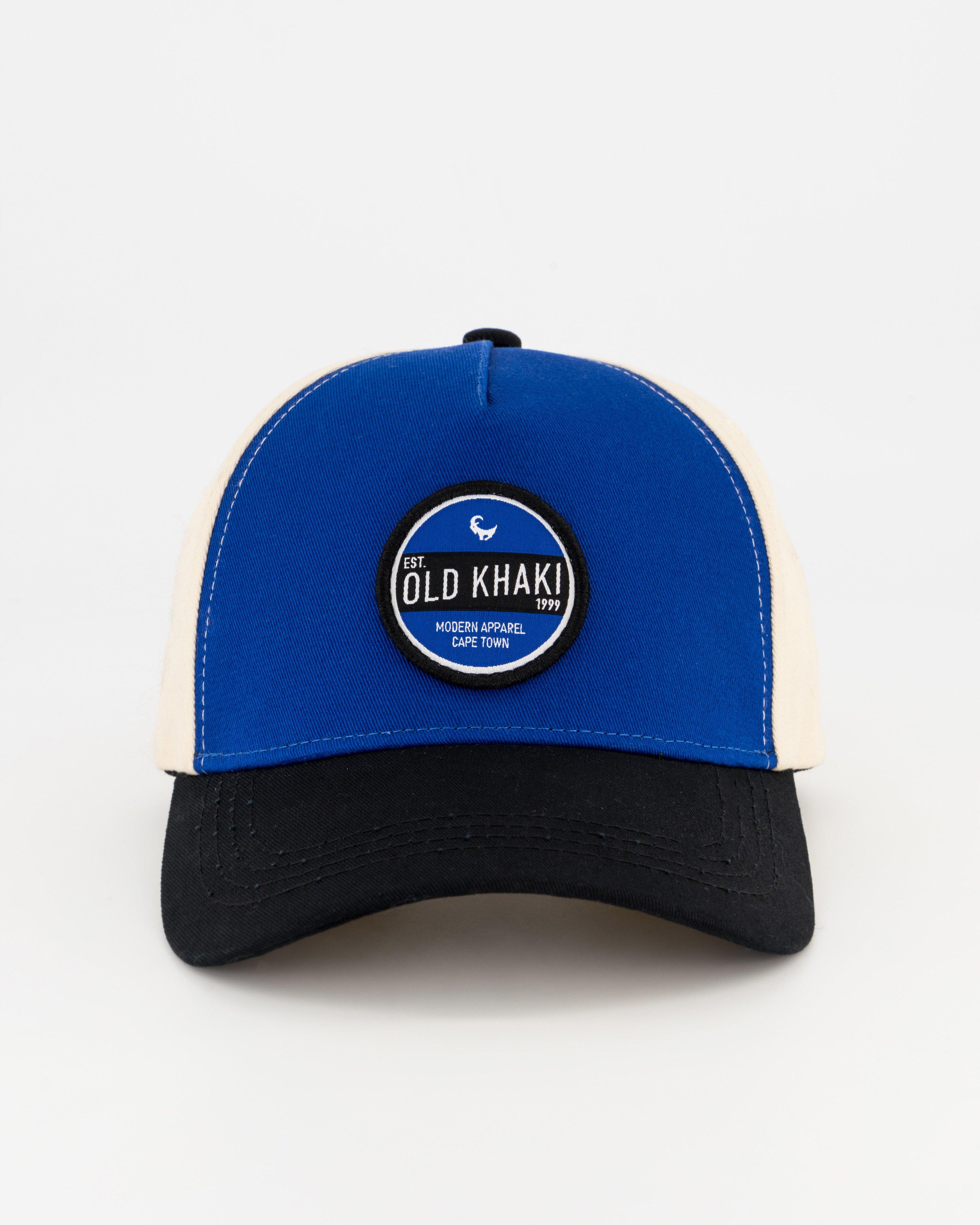 Men’s Ruki Badge Detail Colour-Block Peak Cap -  Blue