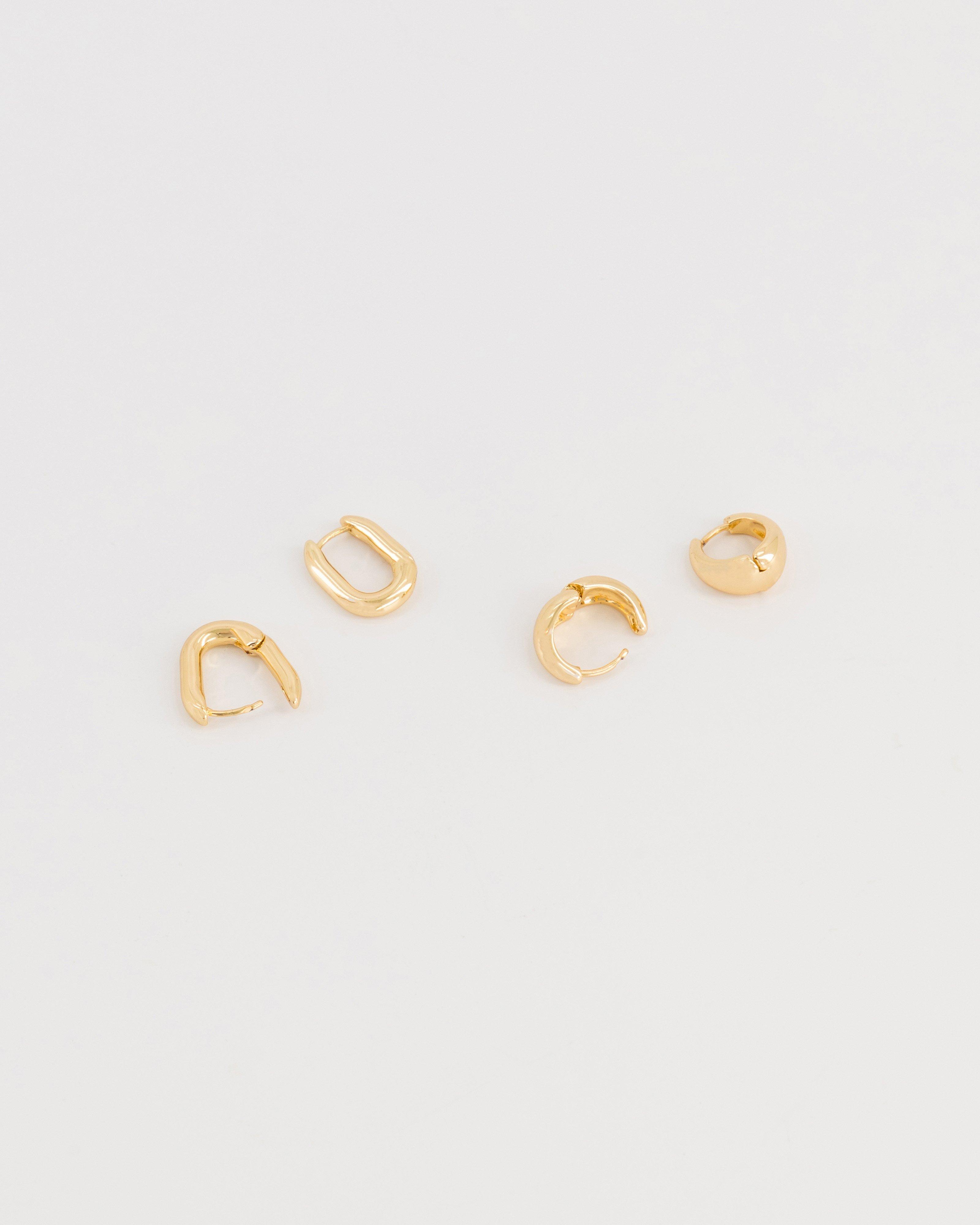 2-Pack Hoop Earrings -  Gold