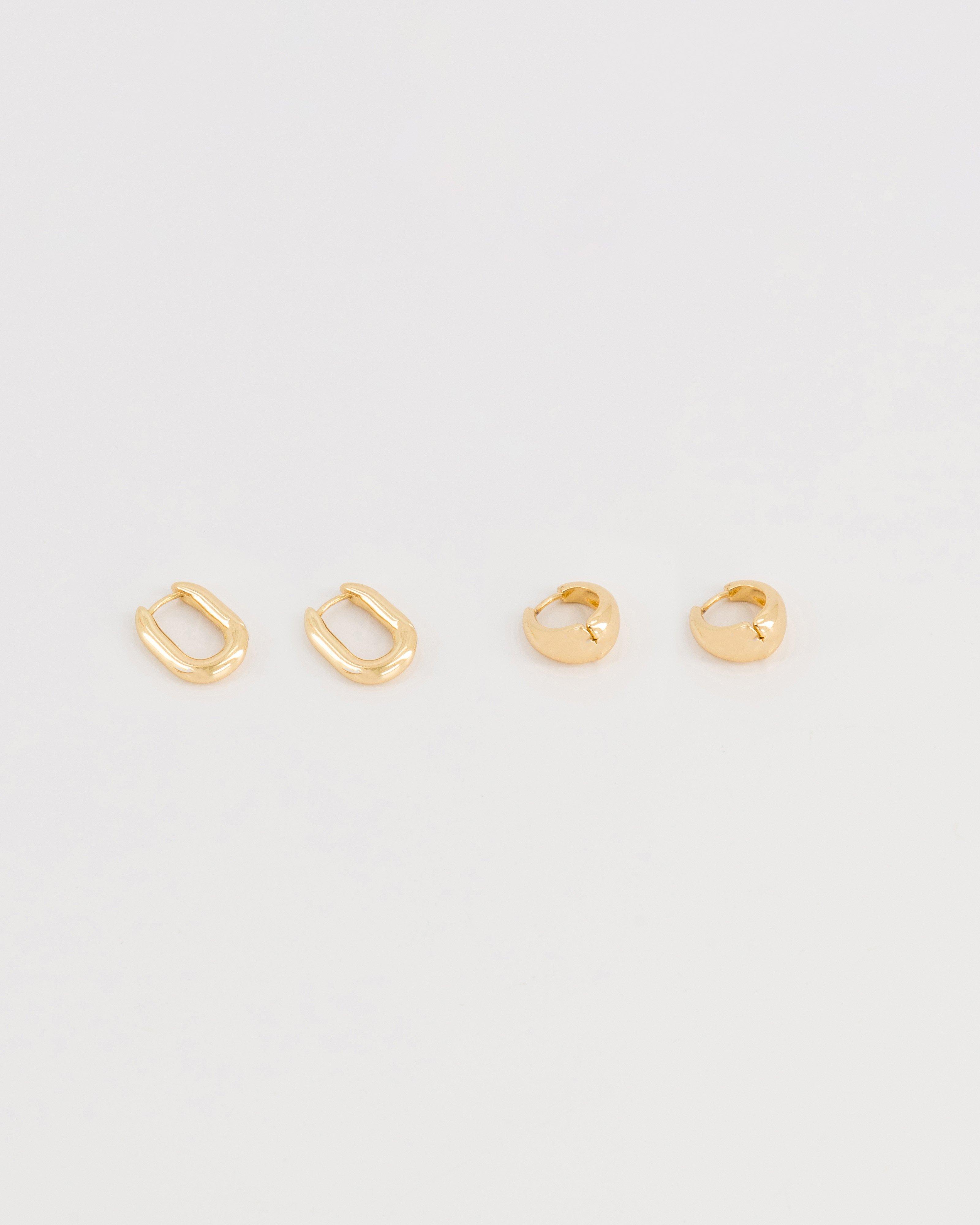 2-Pack Hoop Earrings -  Gold