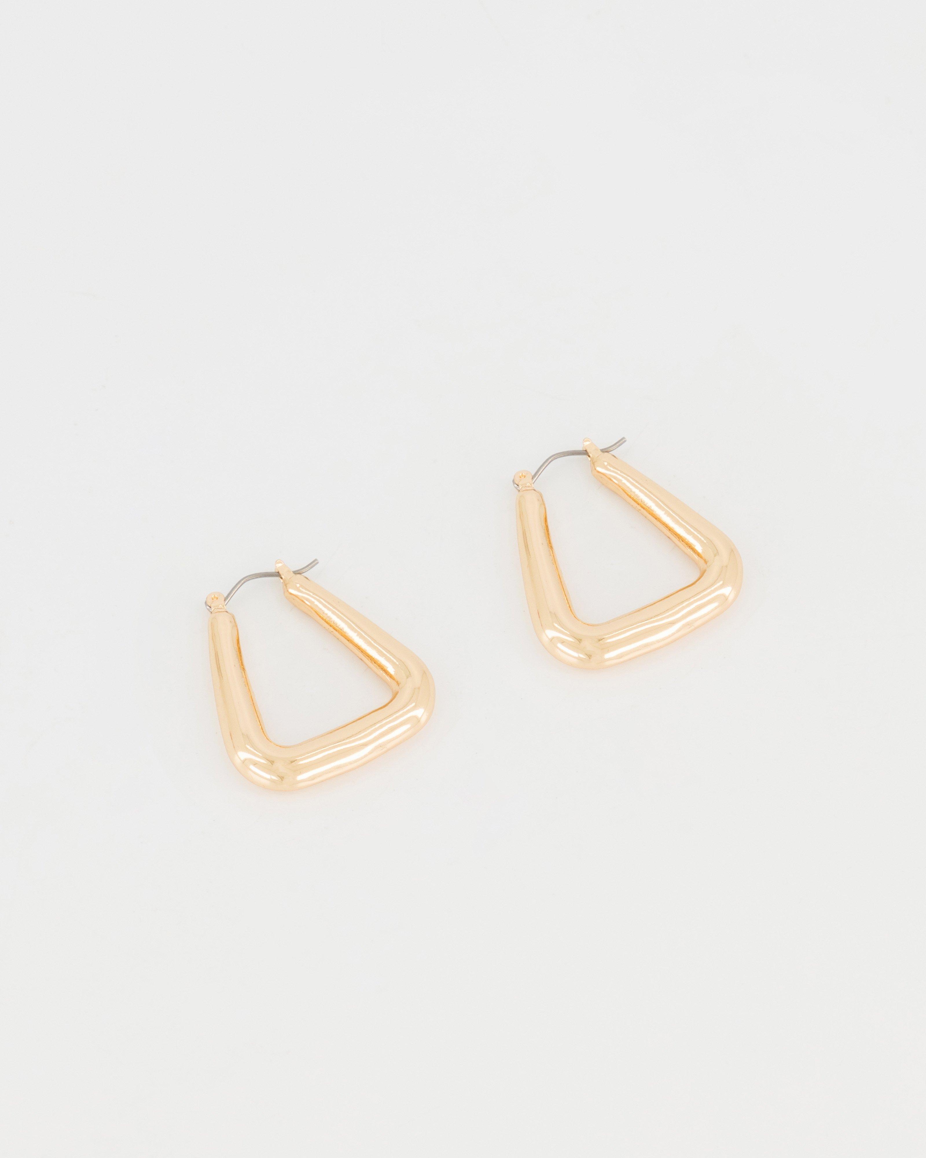 Classic Vintage scoop Hoop Earrings -  Gold