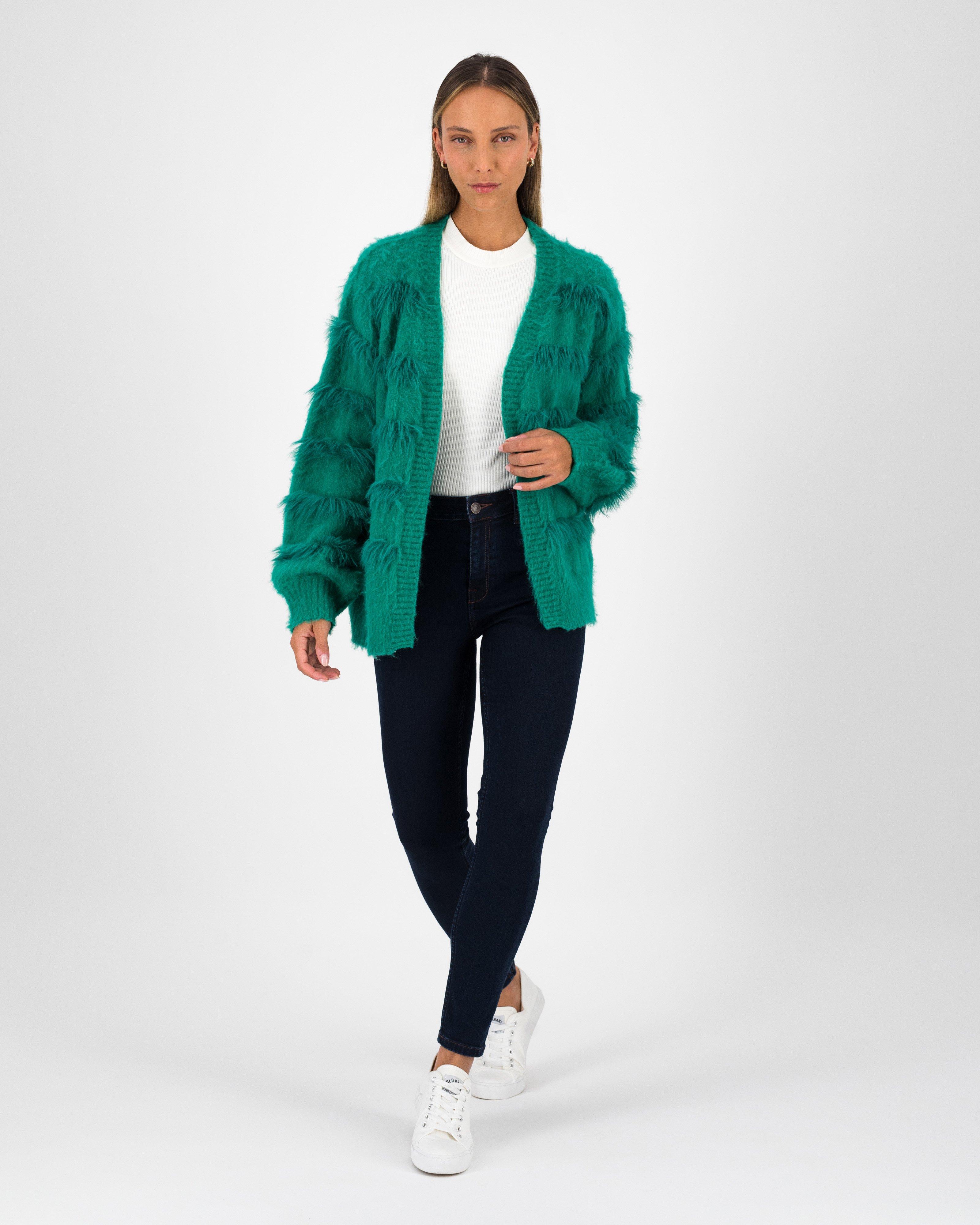 Women’s Trinity Fuzzy Popover Kimono -  Green