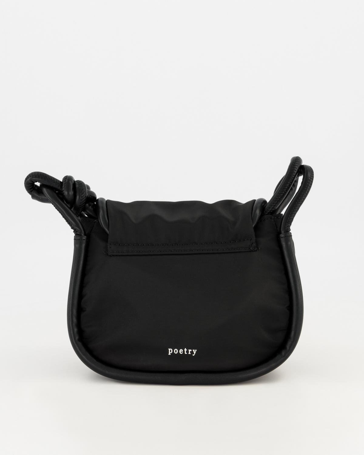 Romi Nylon Crossbody Bag -  Black