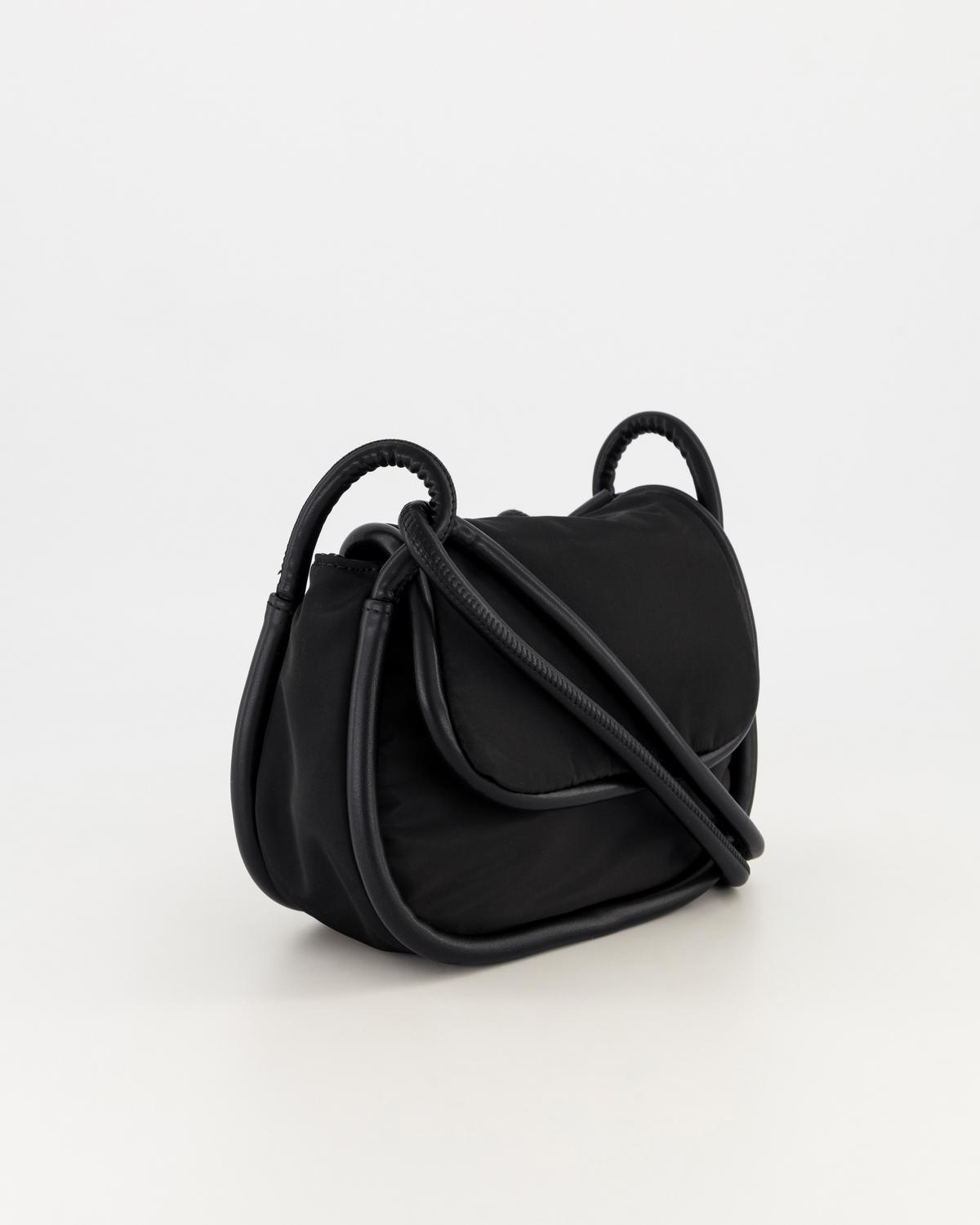 Romi Nylon Crossbody Bag -  Black