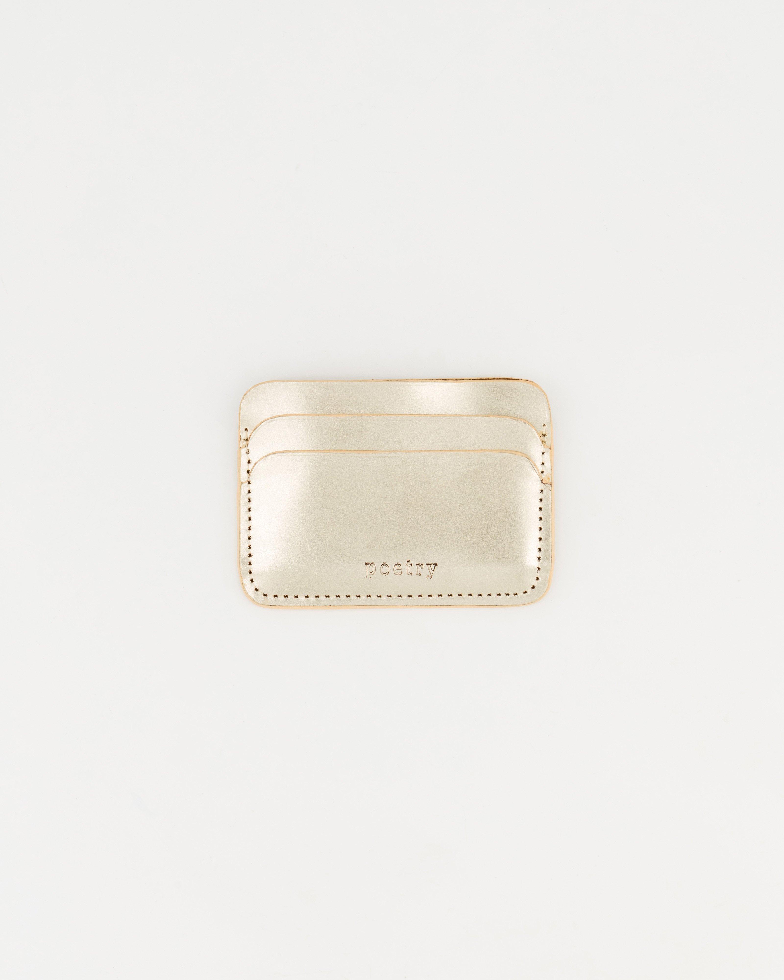 Giselle Metallic Cardholder -  Gold