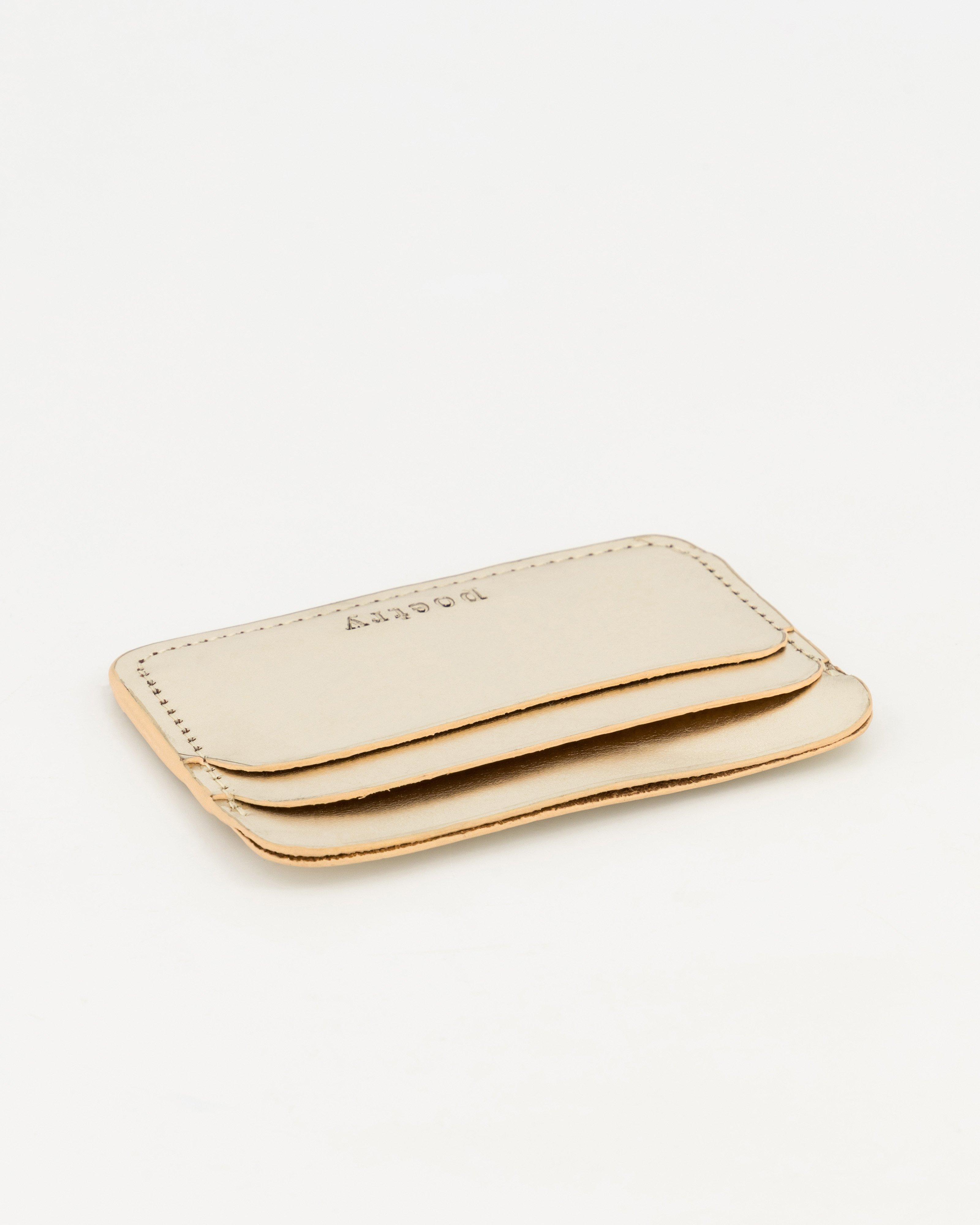 Giselle Metallic Cardholder -  Gold