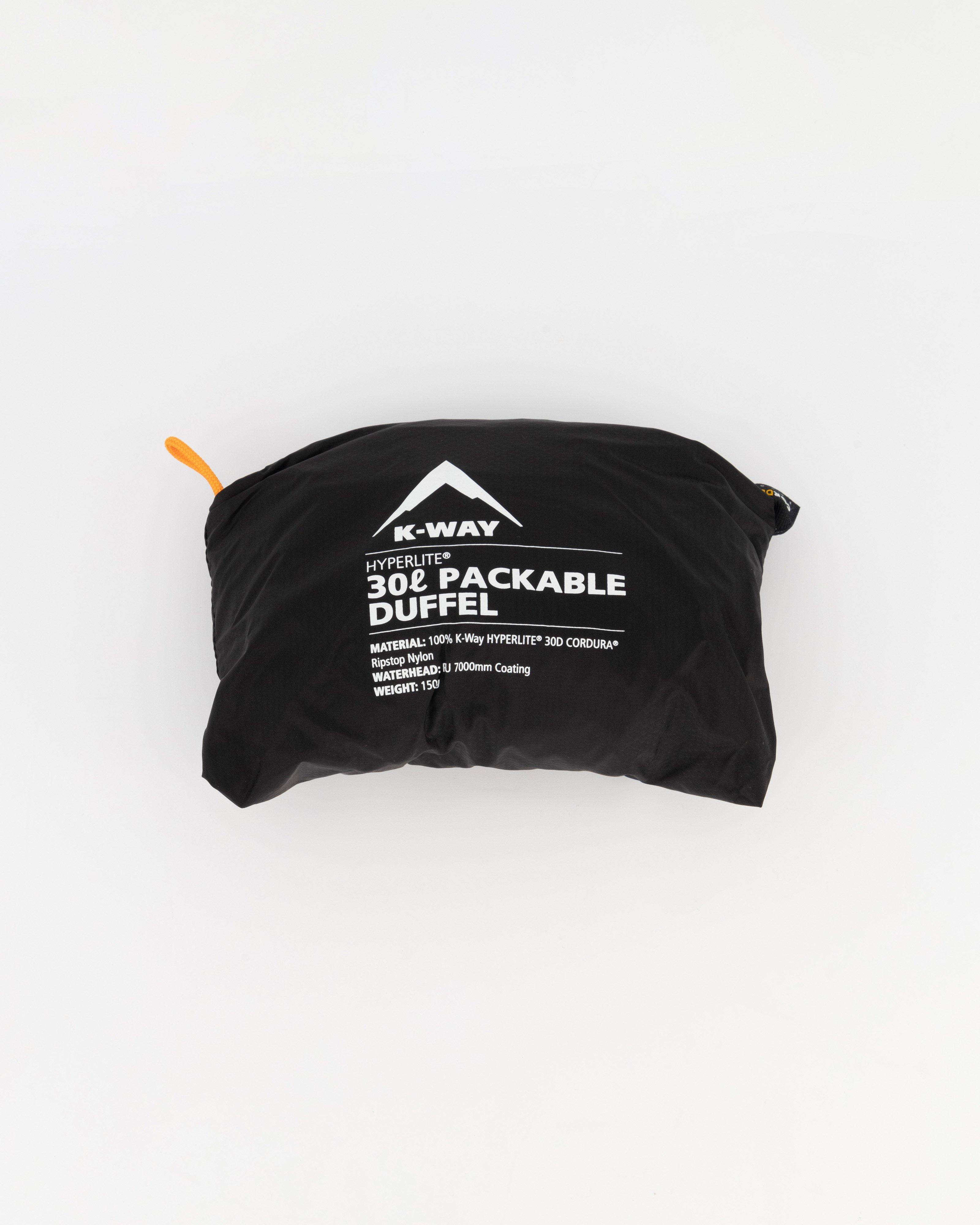 K-Way Hyperlite 30L Packable Duffel Bag -  Black